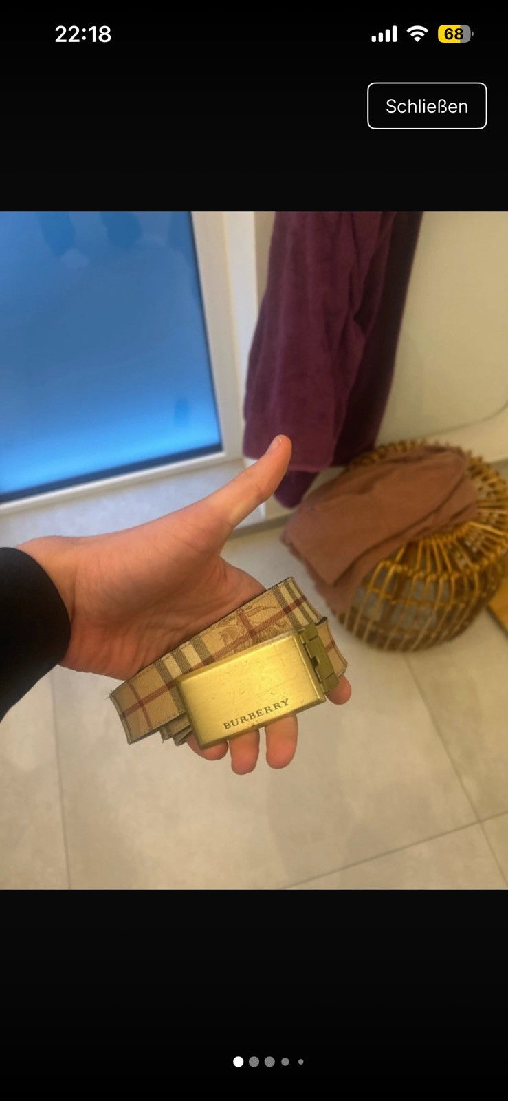 Burberry Burberry Bekt Size 38 - 1 Thumbnail