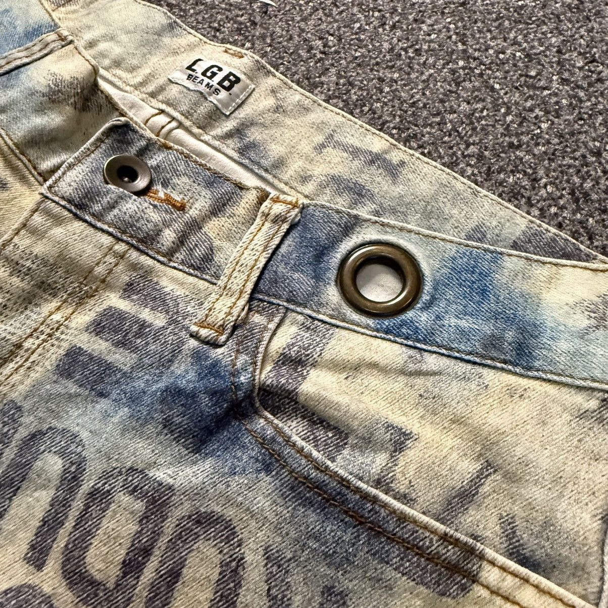 Le Grande Bleu (L.G.B.) 🇯🇵 Archive LGB x Beams Over Print Drop Punk Distressed Pants Size US 30 / EU 46 - 13 Thumbnail