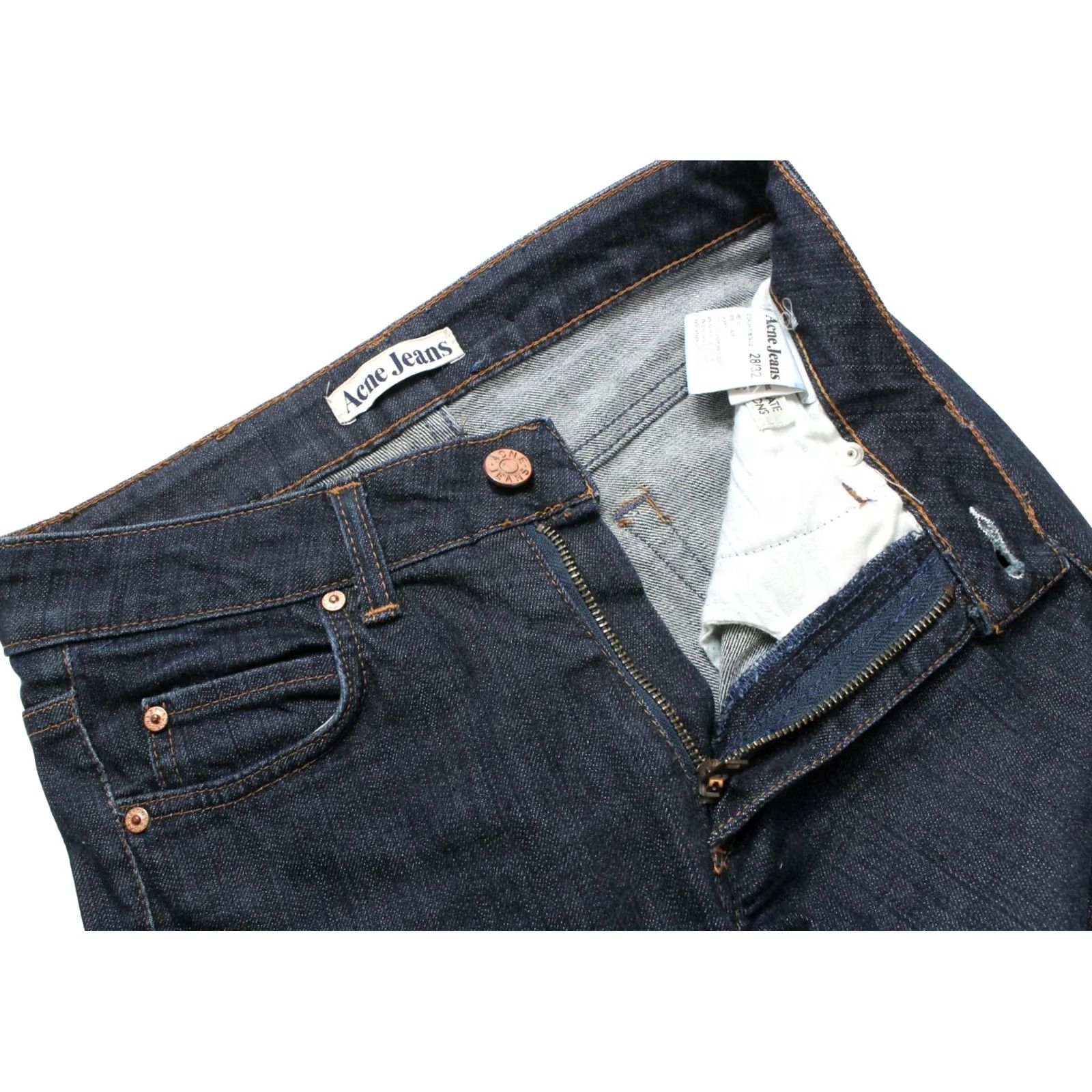 Denime Acne Jeans Hex Dc Jeans Women's Slim Fit Zip Fly Denim Blue W28/L32 Size 28" / US 6 / IT 42 - 4 Thumbnail