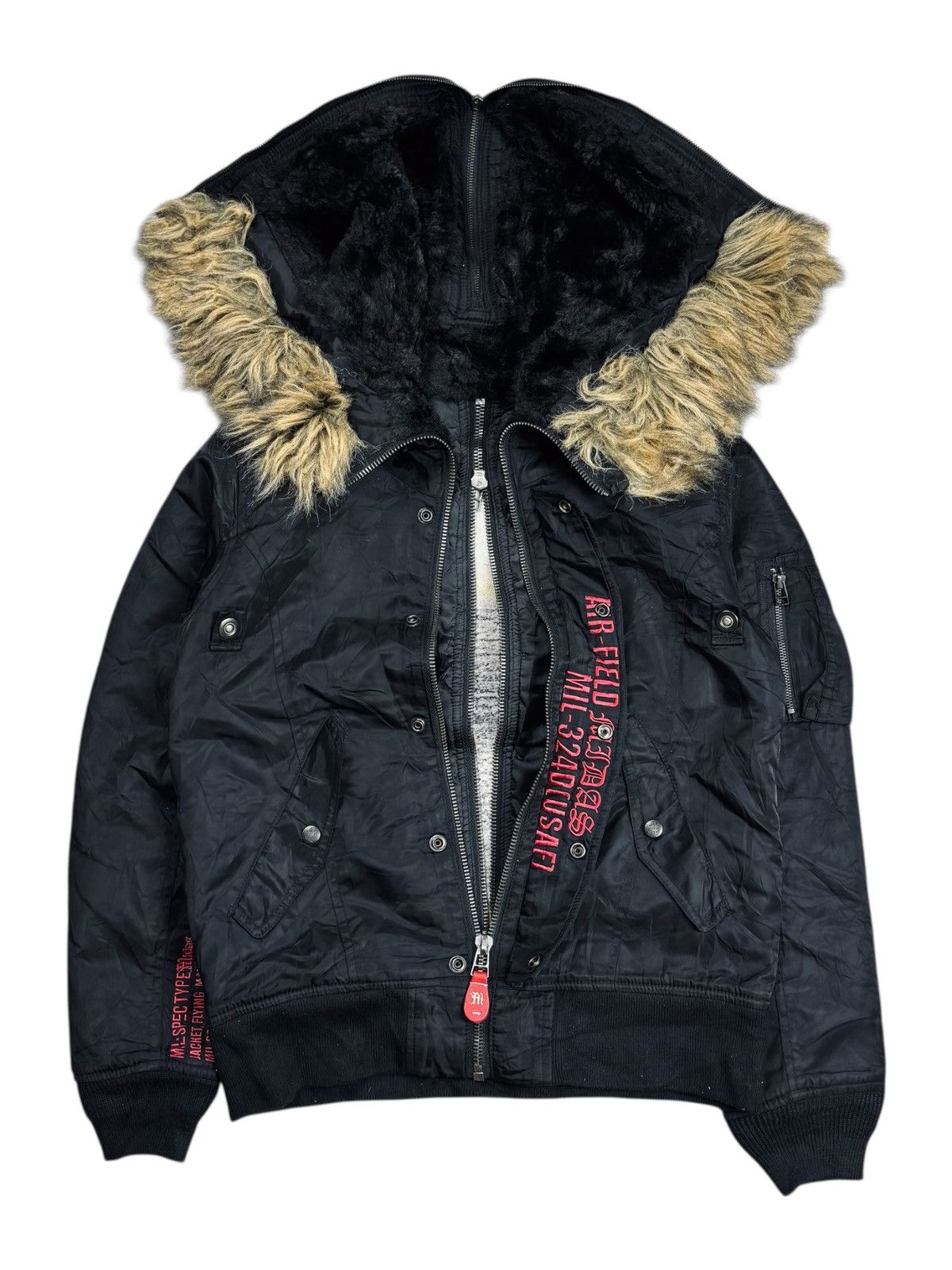 Ekam Archive Midas - Fur Hoodie Extreme Pilot Jacket Size US M / EU 48-50 / 2 - 3 Thumbnail