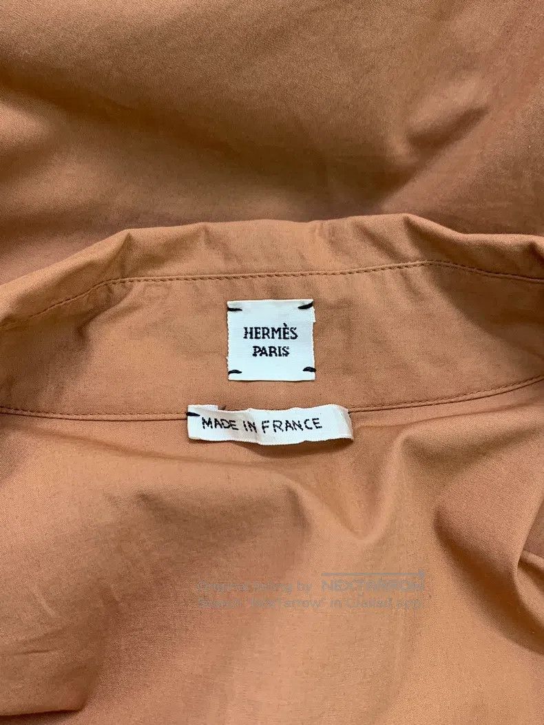 Hermes Hermes Drawstring pig nose button shirt Size XS / US 0-2 / IT 36-38 - 3 Thumbnail