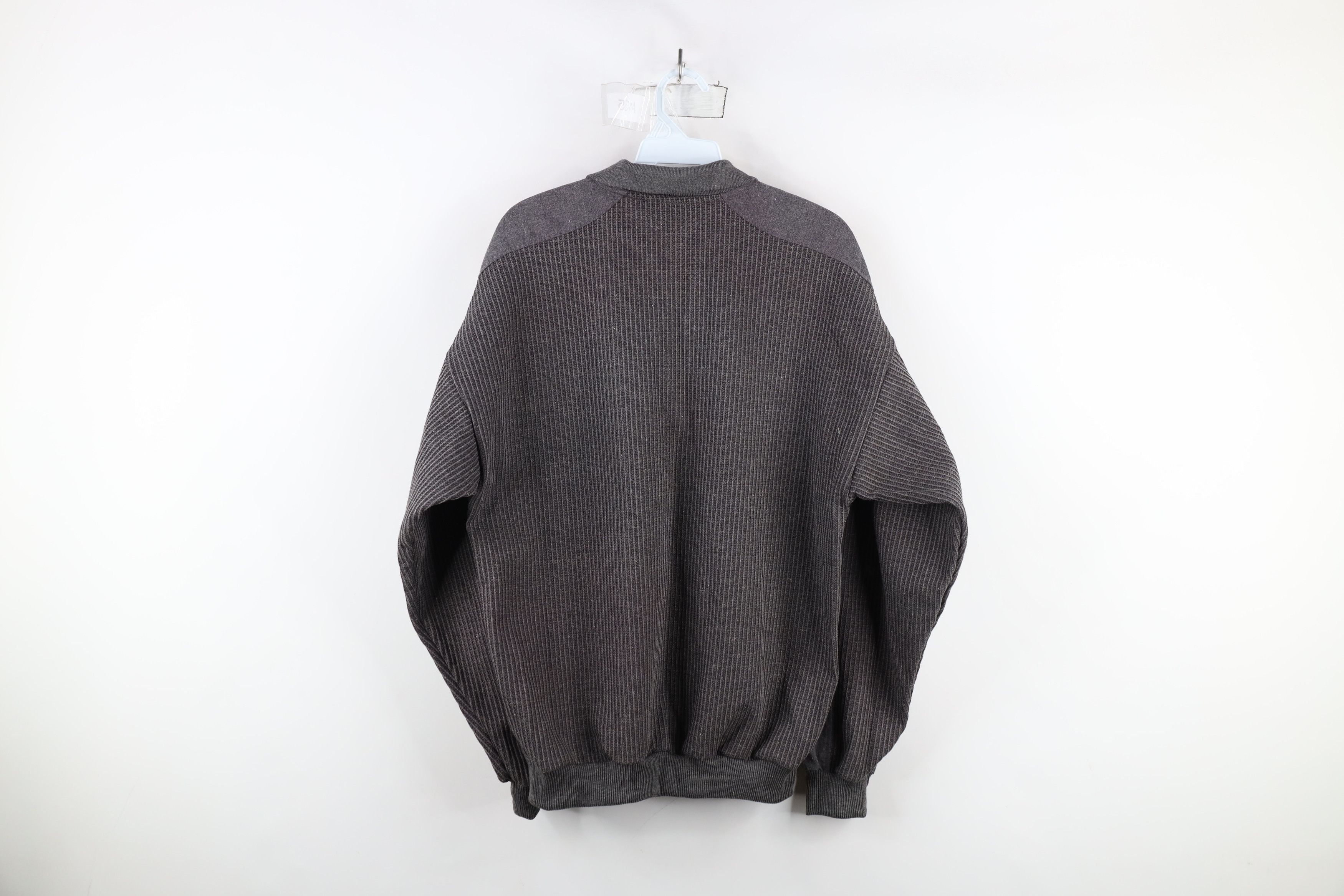 Vintage Deadstock Vintage 90s Streetwear Ribbed Knit Pullover Polo Size US L / EU 52-54 / 3 - 11 Thumbnail