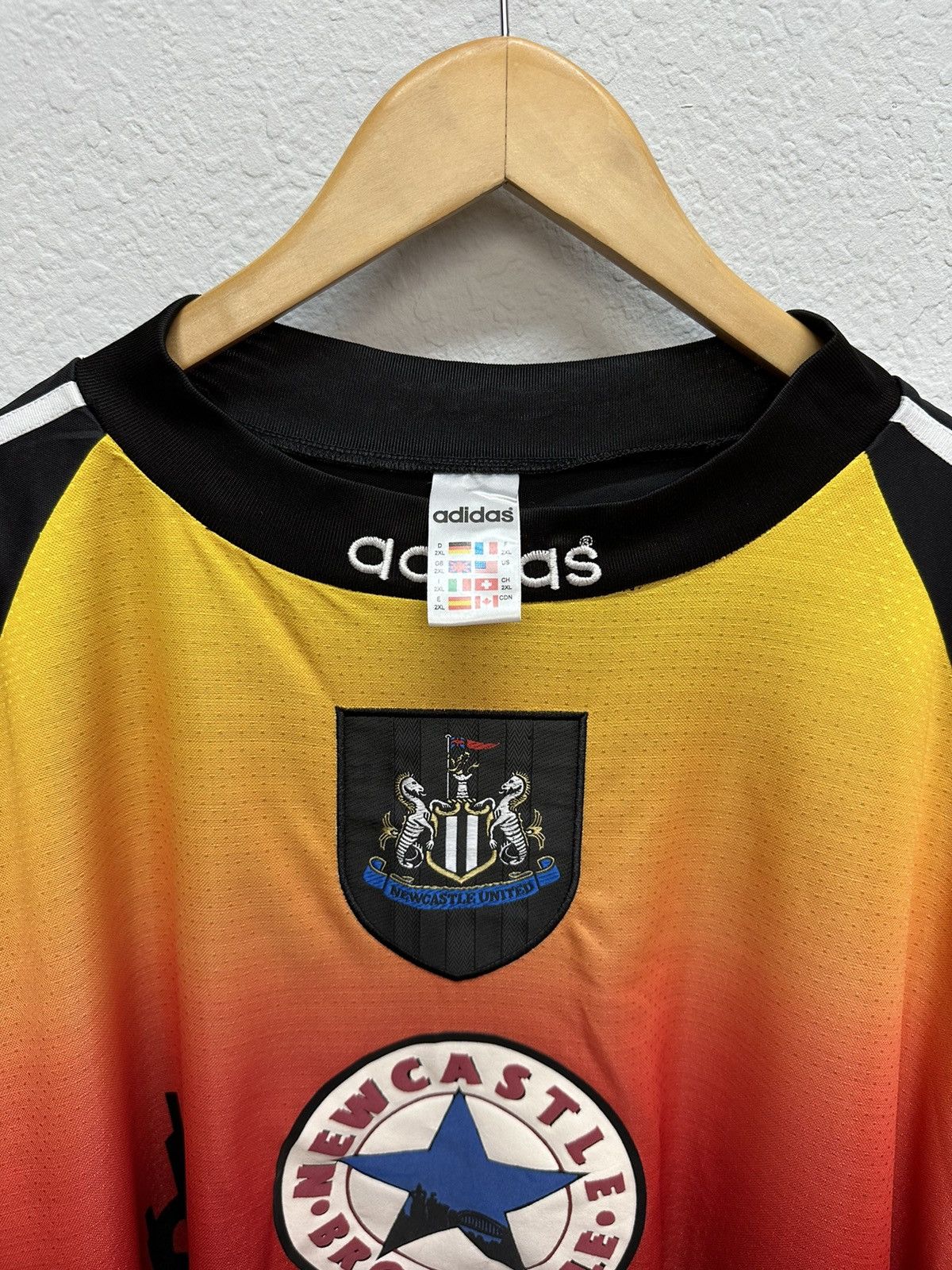 Vintage Adidas Newcastle 1996 1997 Goalkeeper Football Soccer Jersey Size US XL / EU 56 / 4 - 3 Thumbnail