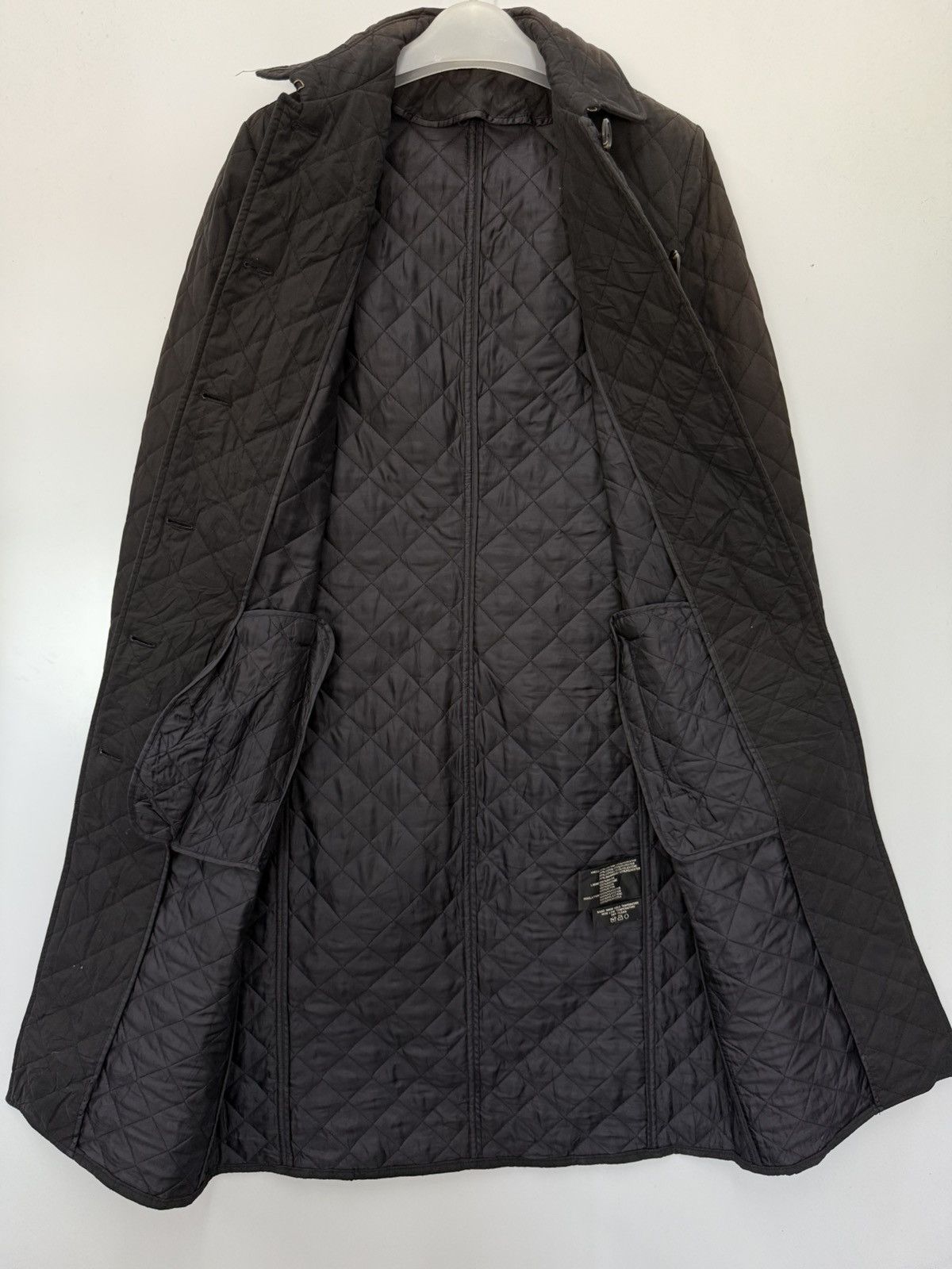 Lauren Ralph Lauren 🔥 Vintage Ralph Lauren Faded Black Quilted Long Jacket - S Size S / US 4 / IT 40 - 7 Thumbnail