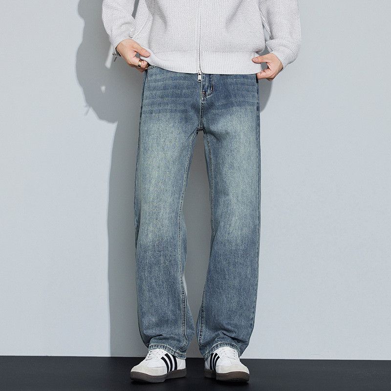 Japanese Brand American retro washed street style men's whiskered jeans Size US 32 / EU 48 - 1 Thumbnail