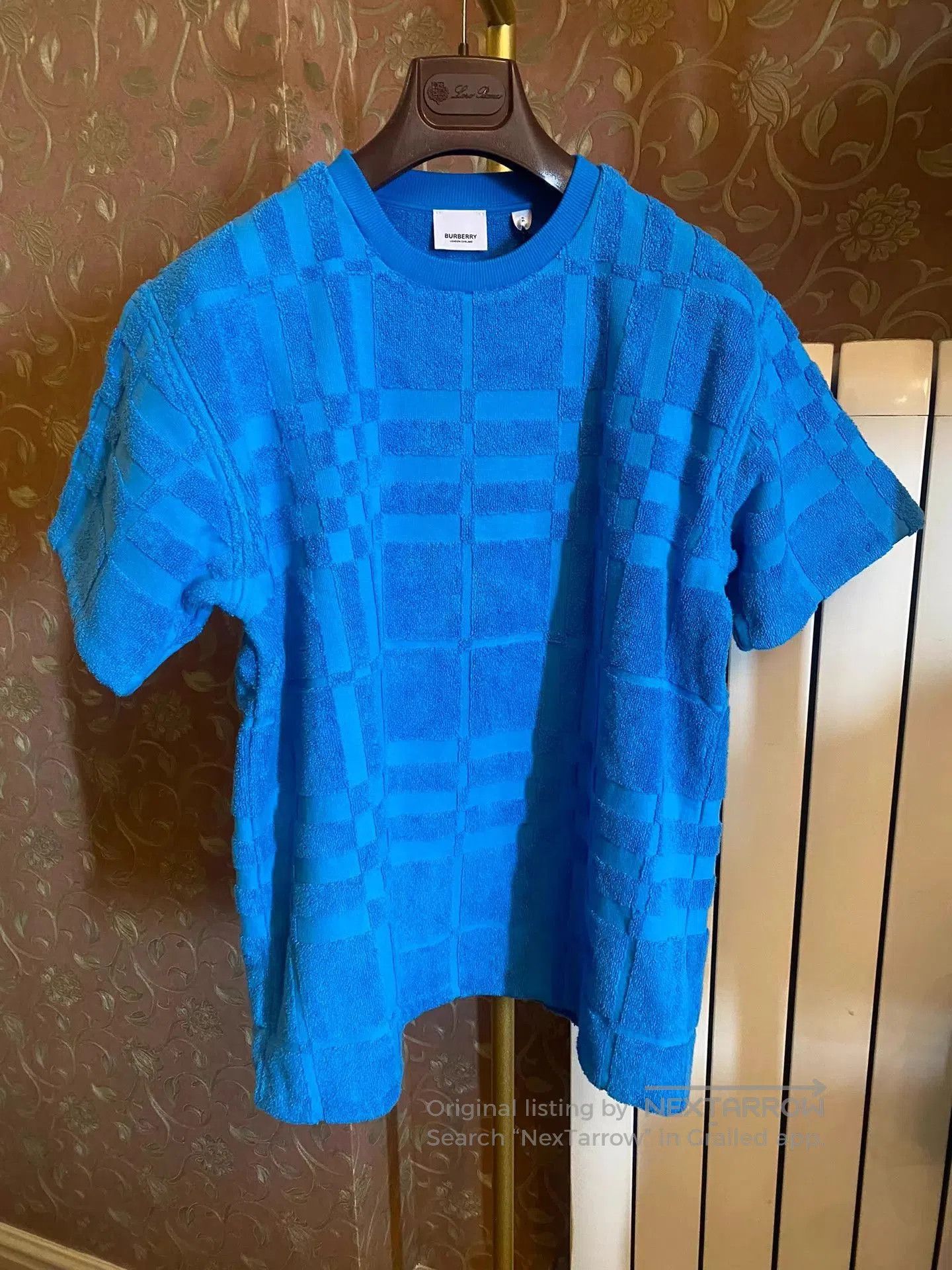 Burberry Blue Textured Check Short. Size US S / EU 44-46 / 1 - 1 Thumbnail