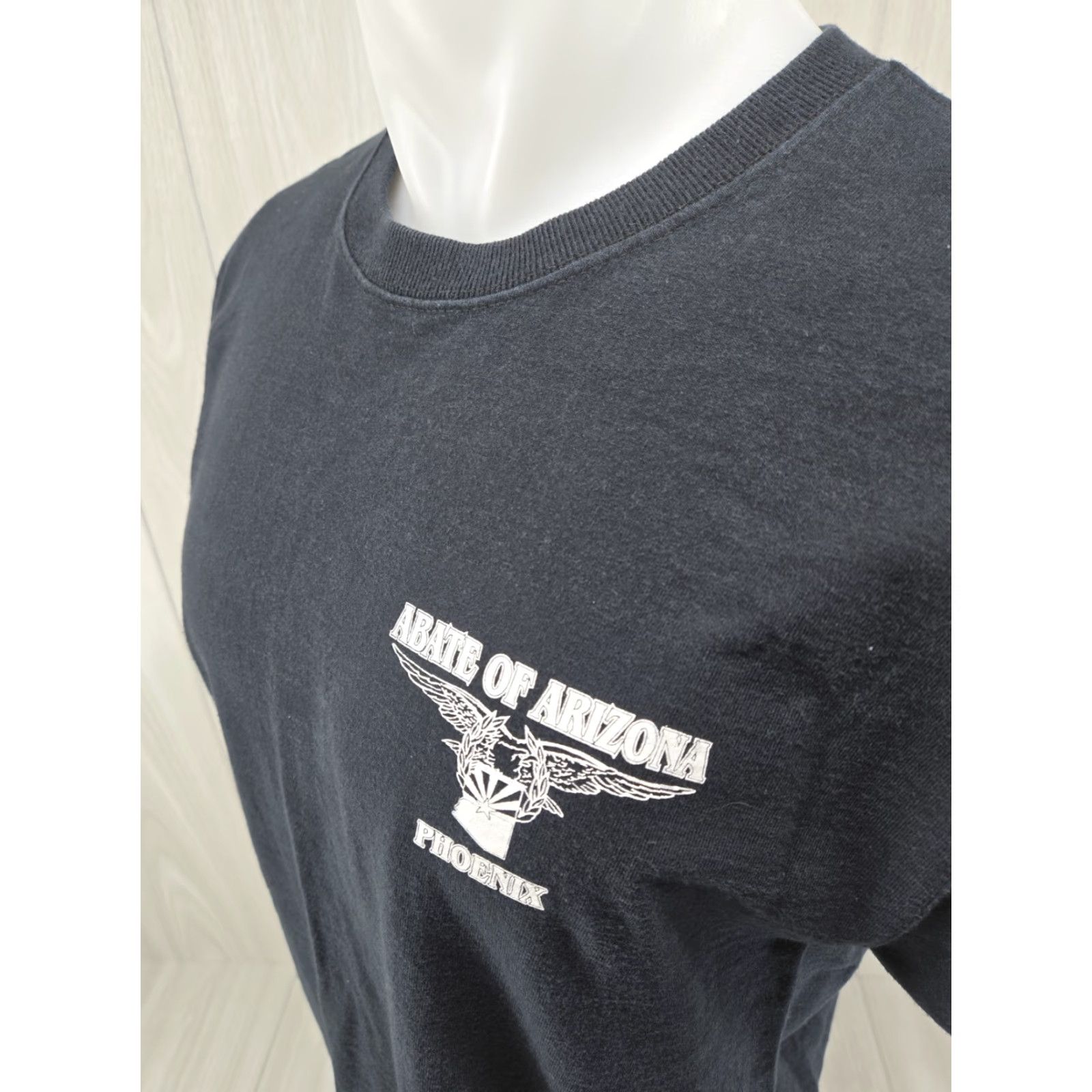 Fruit Of The Loom VINTAGE Abate Of Arizona Phoenix Chapter Shirt L Black Cotton Graphic Print Crew Neck Short Sleeve Nike? Size US L / EU 52-54 / 3 - 6 Thumbnail