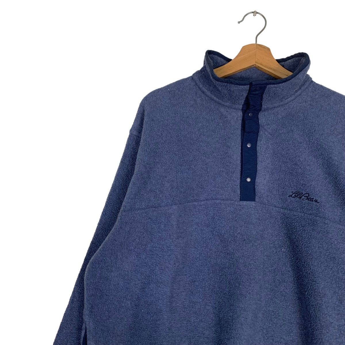 L.L. Bean L.L. BEAN Snap Button Turtle Neck Fleece Sweater #0493-C23 Size US L / EU 52-54 / 3 - 6 Thumbnail
