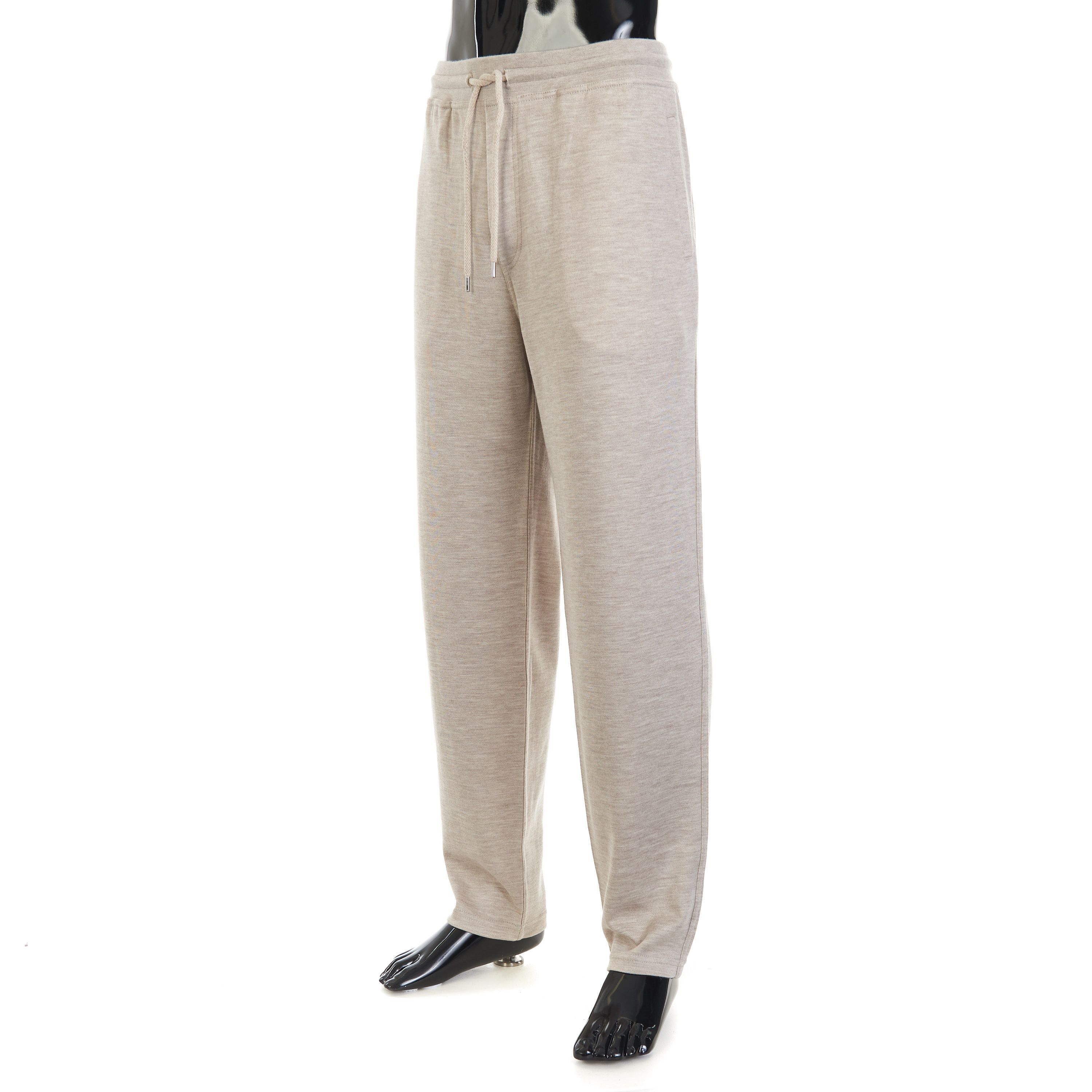 Brunello Cucinelli Beige Cashmere & Silk Sweatpants - Drawstring Size XXL Size US 38 / EU 54 - 2 Thumbnail