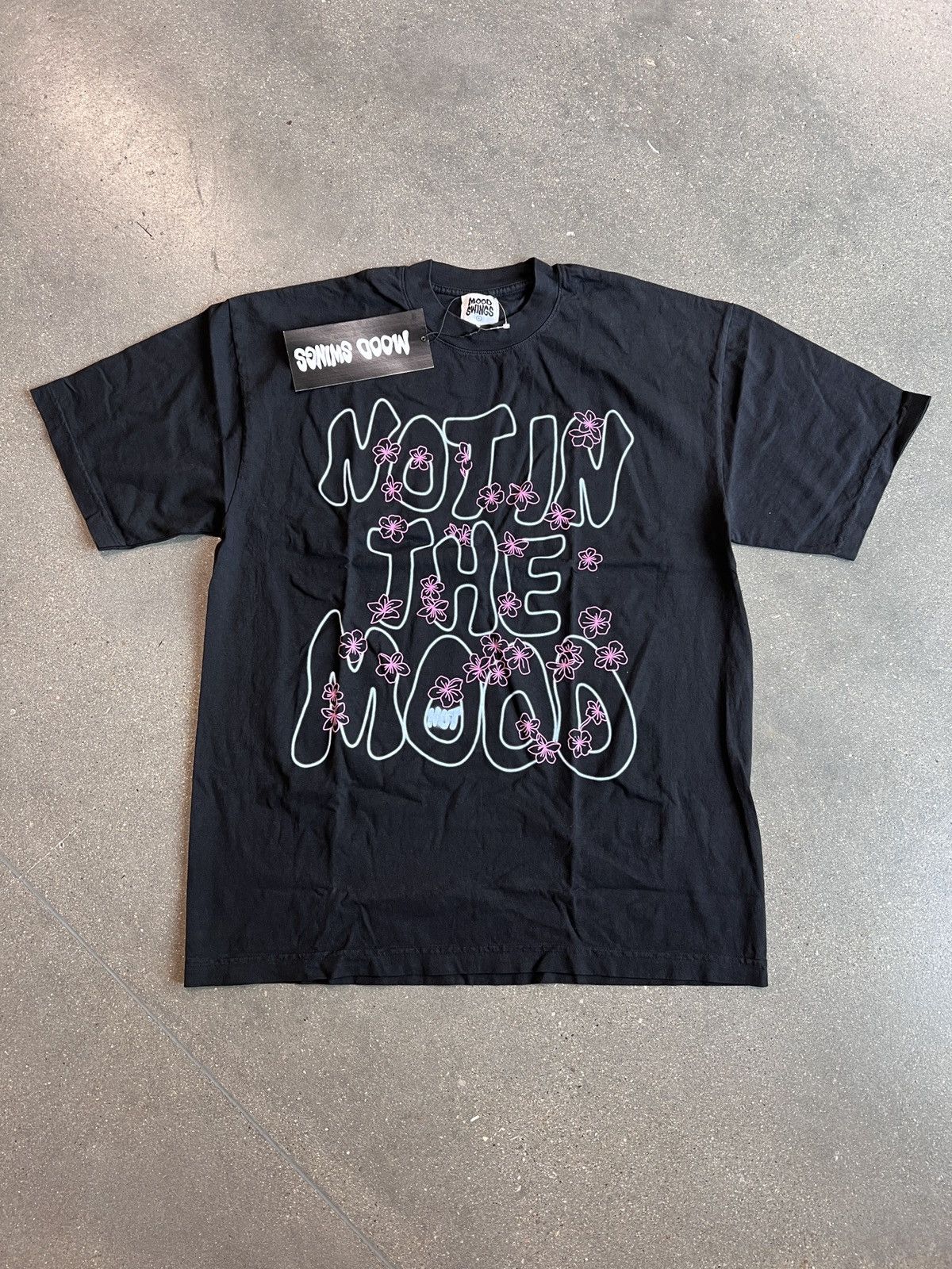 image of Mood Swings Not In The Mood Tee Black Size Large New, Men's