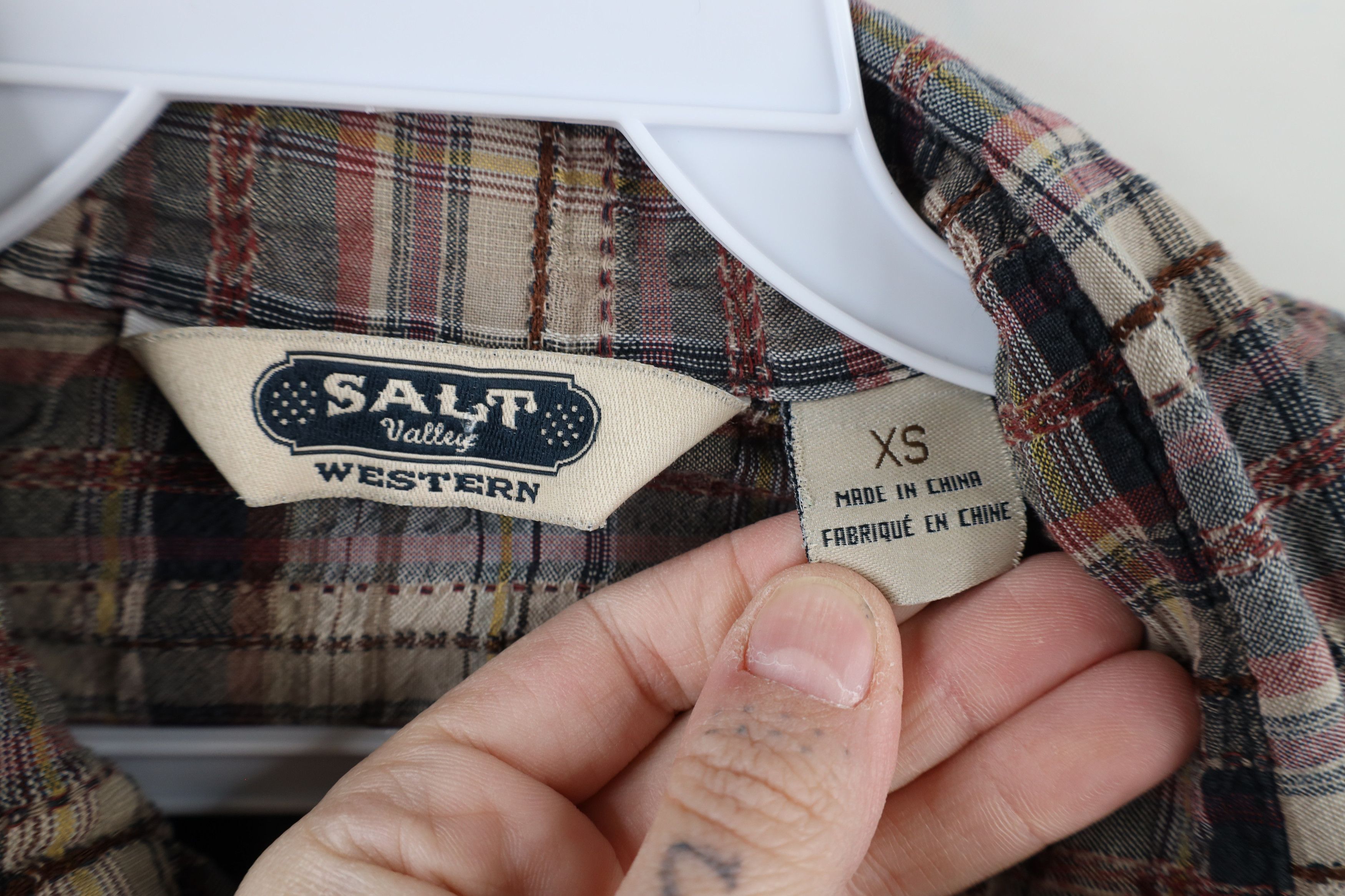 Salt Valley × Vintage Salt Valley Western Cowboy Snap Button Collared Shirt Plaid Size US XS / EU 42 / 0 - 9 Thumbnail