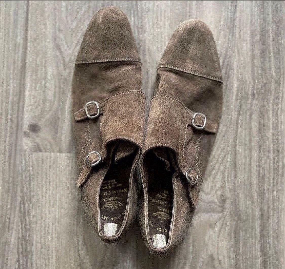 Officine Creative CF Stead Flint Suede Double Monk Shoes Size US 10 / EU 43 - 2 Thumbnail