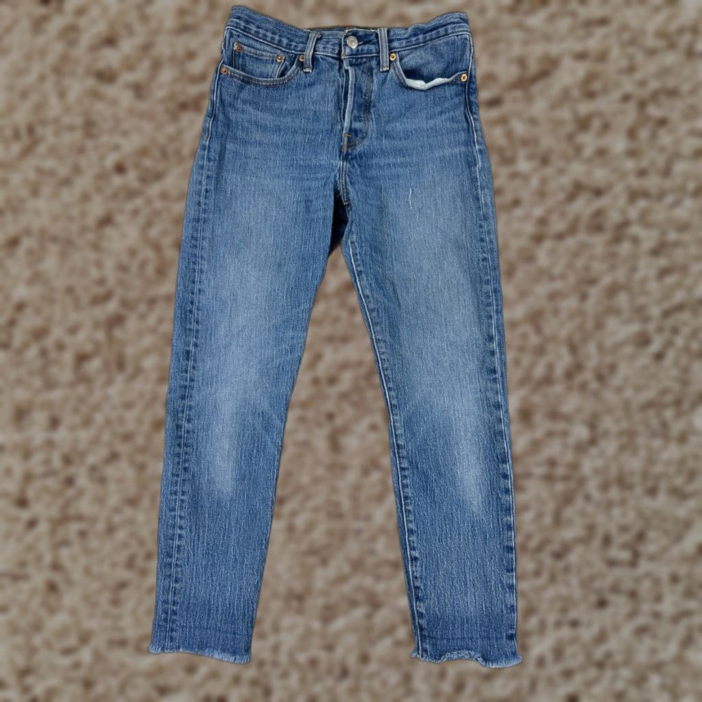 Levi's Levis Premium Jeans Womens 28 Blue Denim White Oak Cone Button Fly 26x26 Levi's Jeans Size 28" / US 6 / IT 42 - 1 Thumbnail