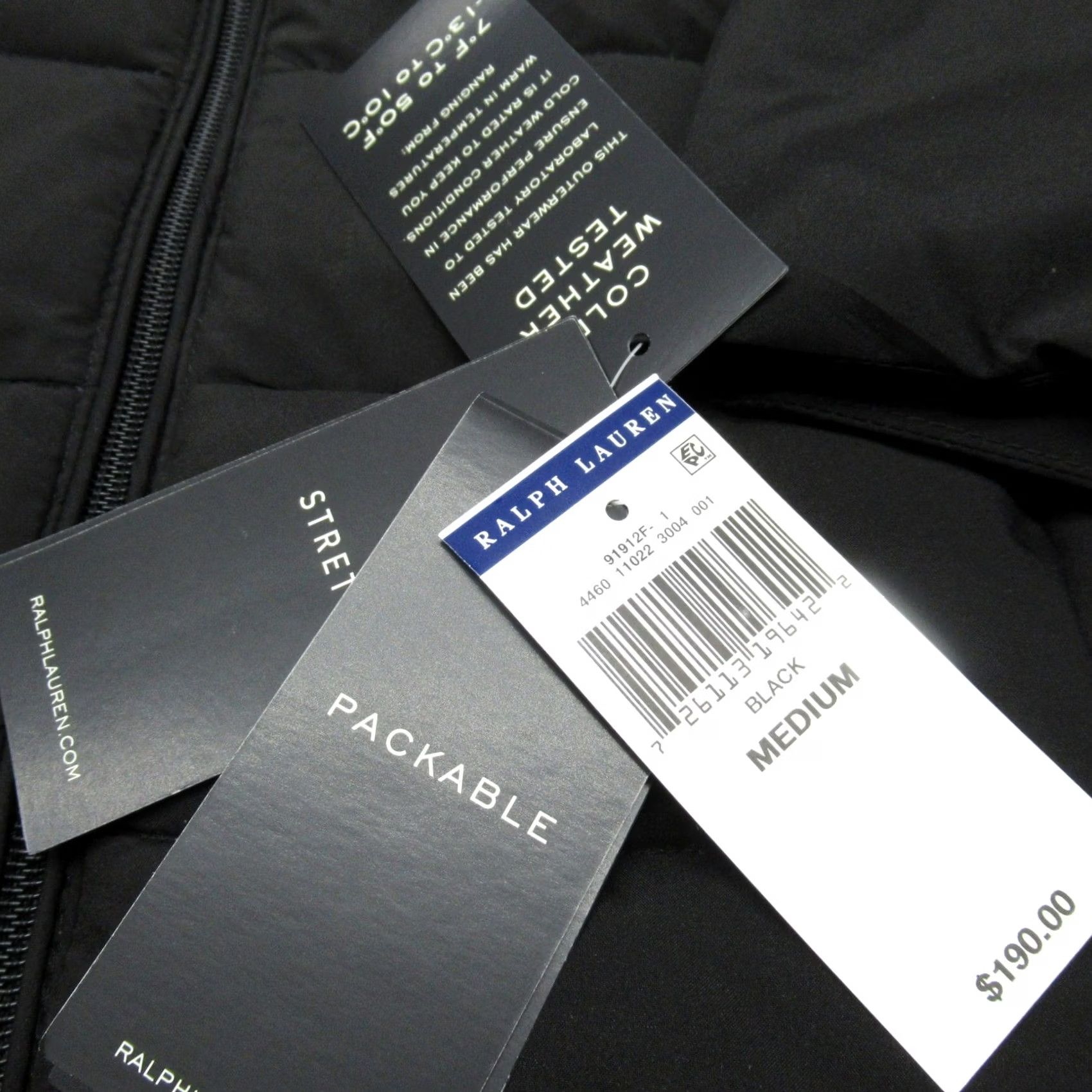 Ralph Lauren Lauren Ralph Lauren Down Jacket Womens Medium Black Packable Lightweight NWD Size M / US 6-8 / IT 42-44 - 4 Thumbnail