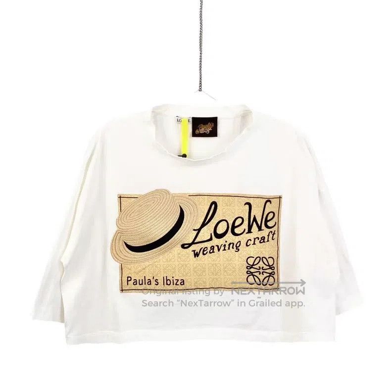 Loewe Loewe Straw hat letter embroidery short-sleeved Size S / US 4 / IT 40 - 1 Thumbnail