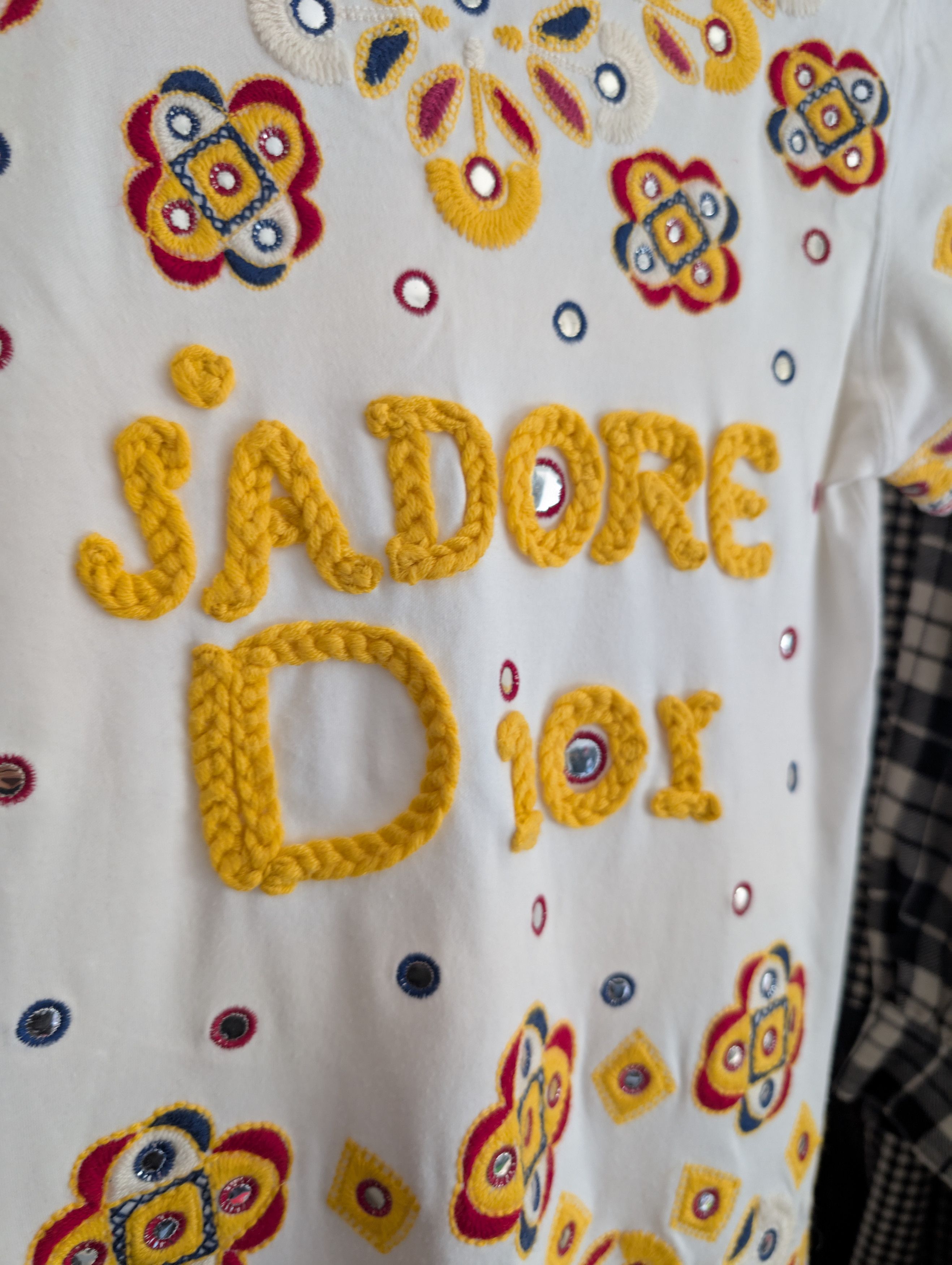 Dior Dior by Galliano SS04 “J’ADORE DIOR” Embroidered Tee Size M / US 6-8 / IT 42-44 - 3 Thumbnail