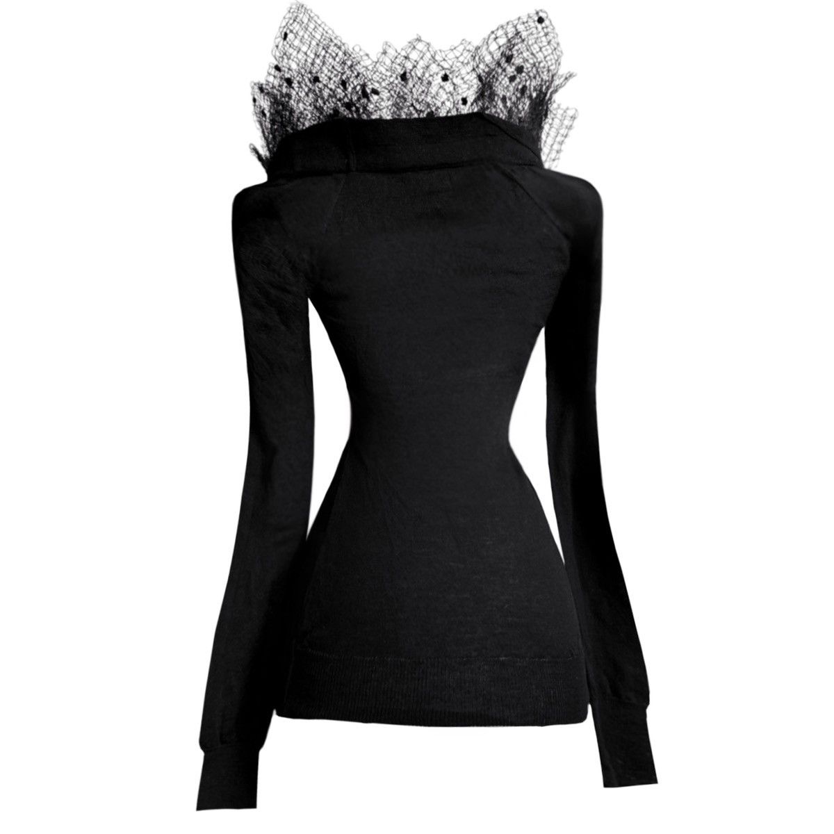 Versace Runway Gianni Versace black wool jumper sweater Size S / US 4 / IT 40 - 2 Thumbnail