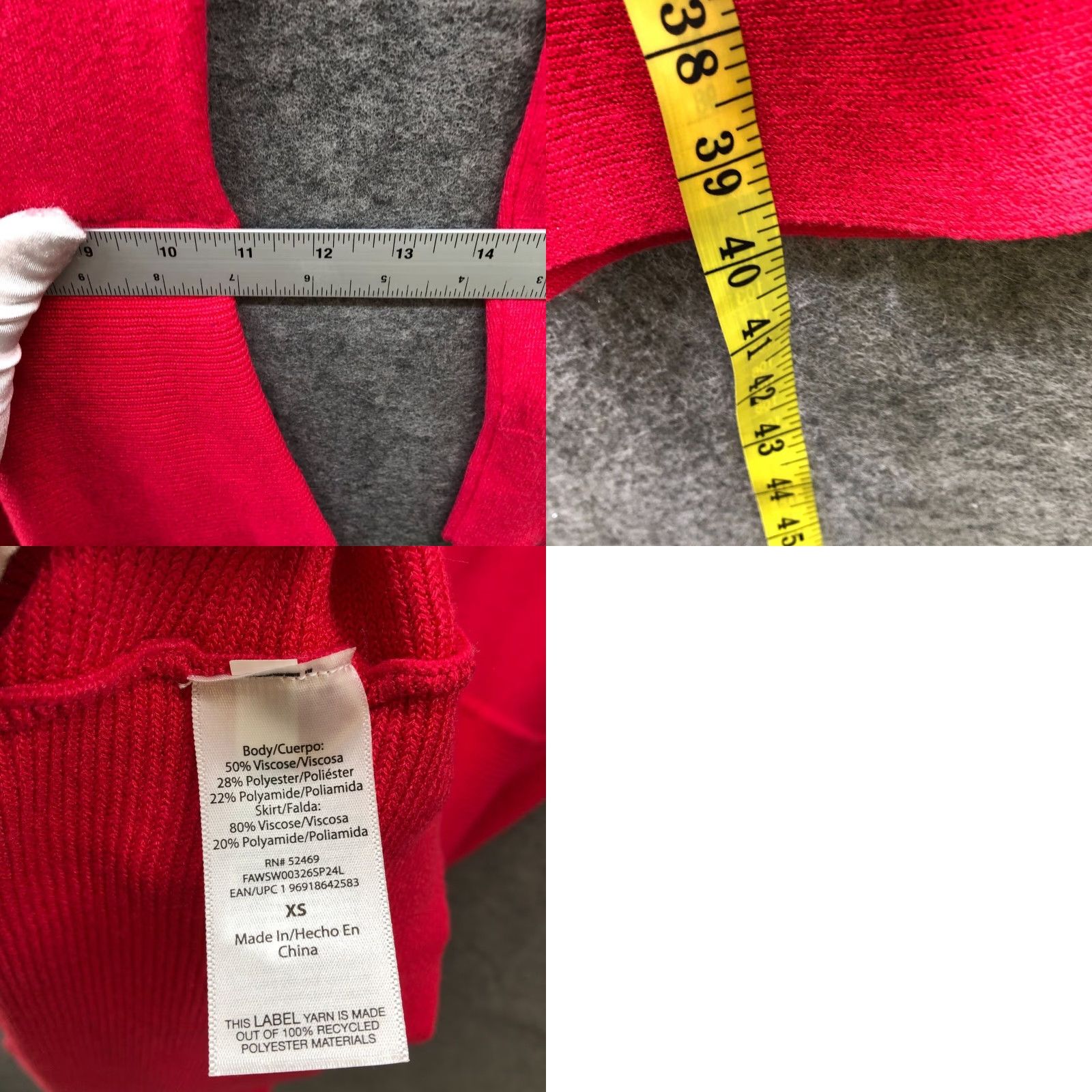 Vintage NWT Free Assembly Sweater Dress XS Pink Collared A-Line Fit & Flare Stretch Dress WomensXS Pink Collared A-Line Size XS / US 0-2 / IT 36-38 - 8 Thumbnail