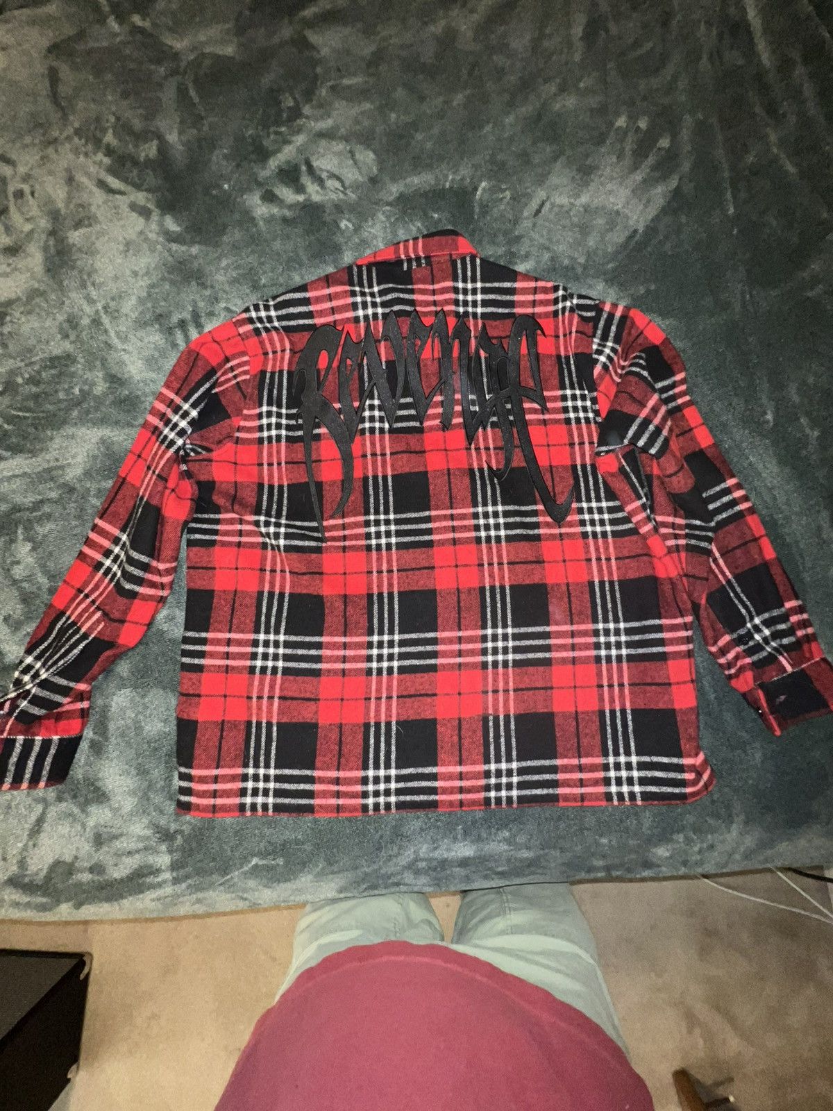 Revenge REVENGE Flannel jacket in red/black plaid Size US M / EU 48-50 / 2 - 2 Thumbnail