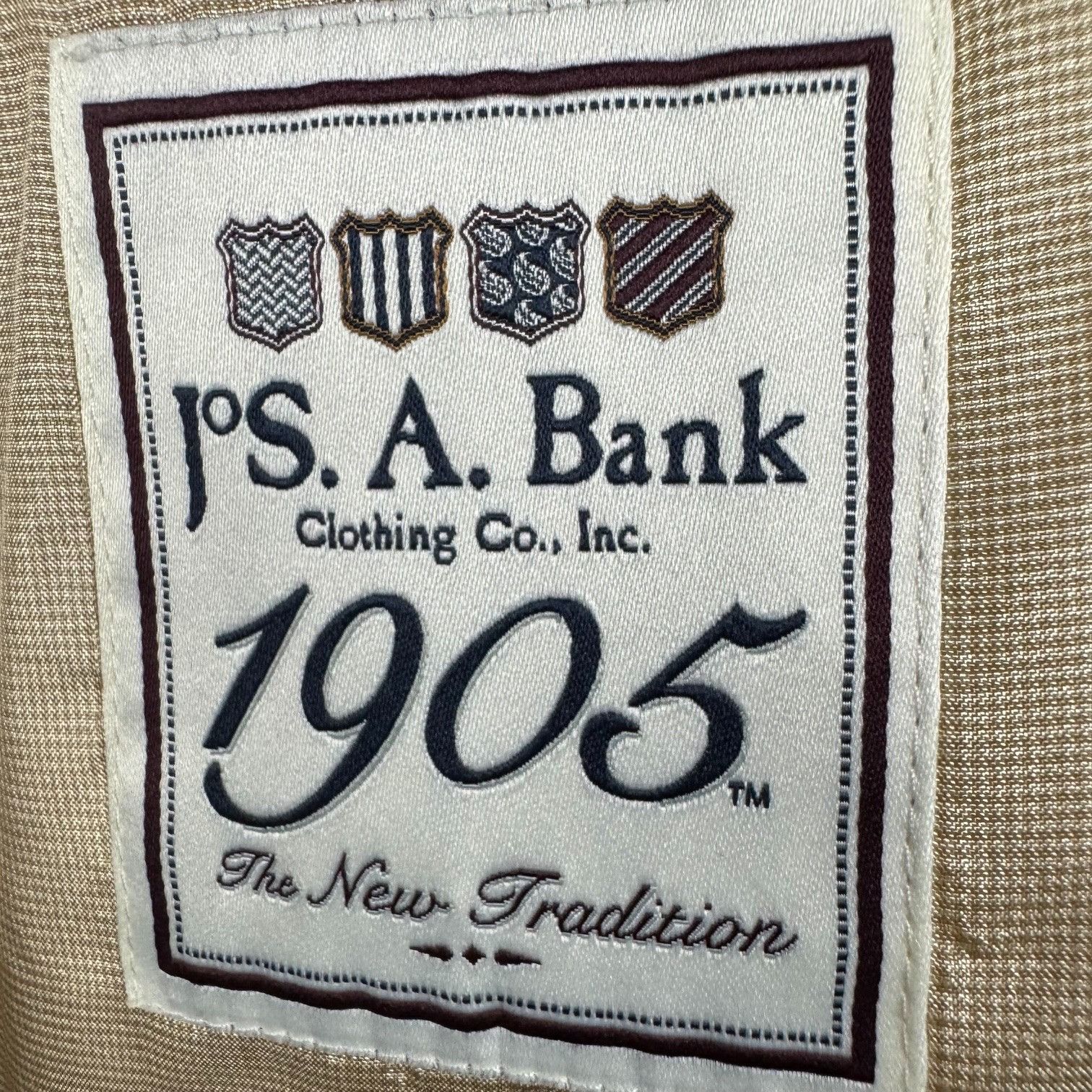 Jos. A. Bank Jos A. Bank 1905 Men's Linen Blend Blazer Jacket Beige Herri Size 46R - 4 Thumbnail