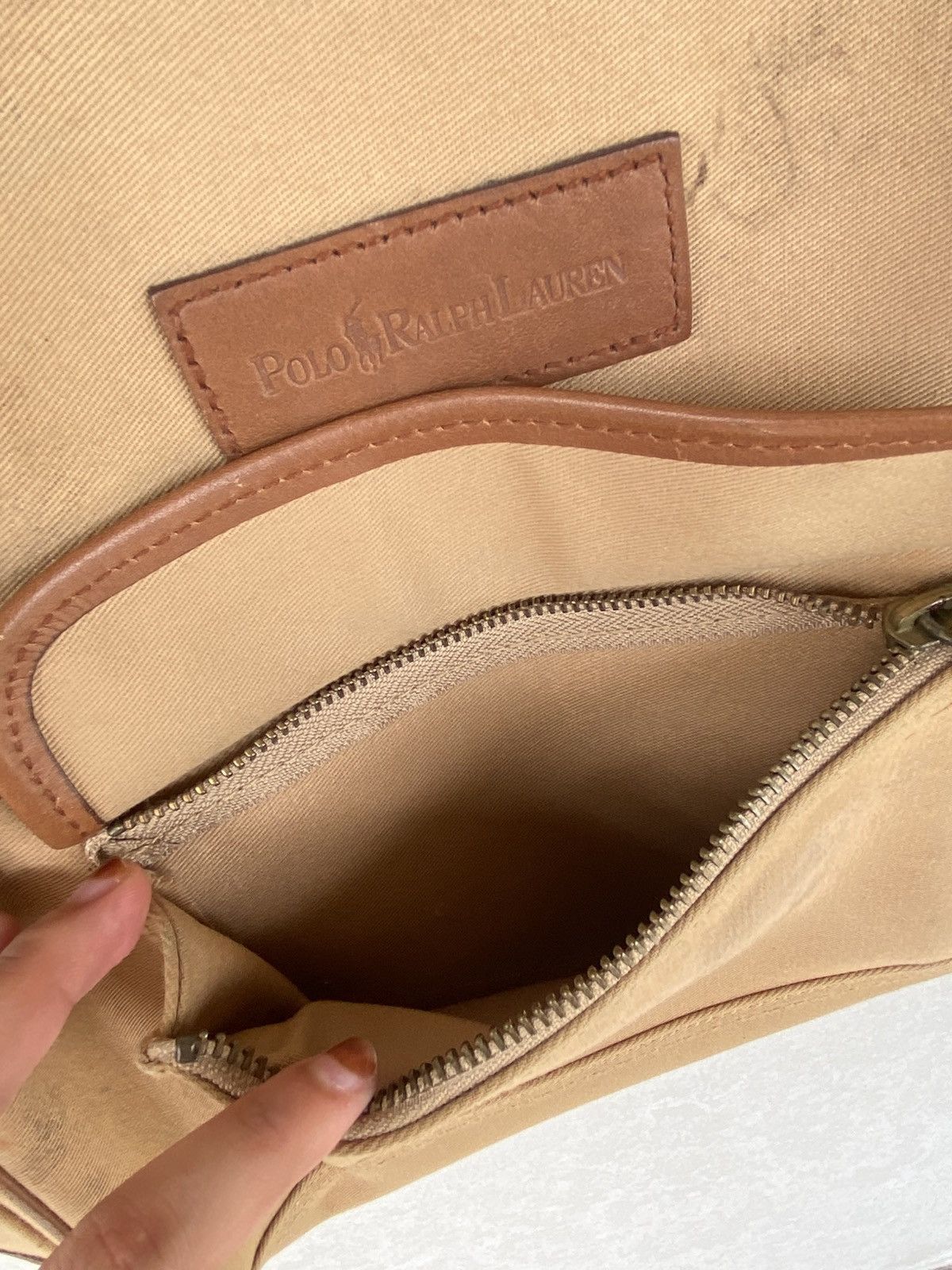 Other Vintage Ralph Lauren Shoulder Bag Cream And Brown Size ONE SIZE - 9 Thumbnail
