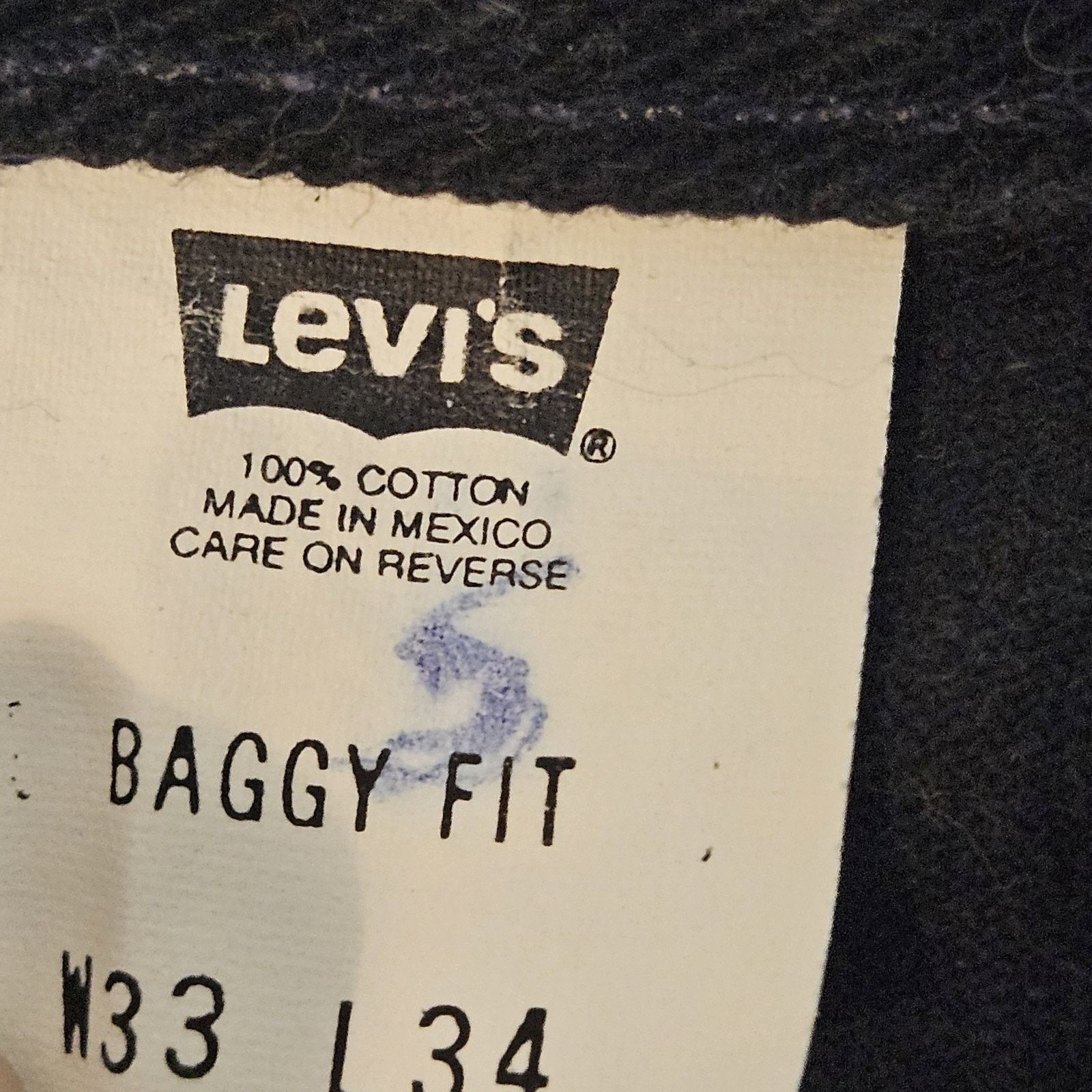 Levi's Levis SilverTab Baggy Fit Jeans Mens 31x 33 Black Denim Y2K Size US 31 - 12 Thumbnail