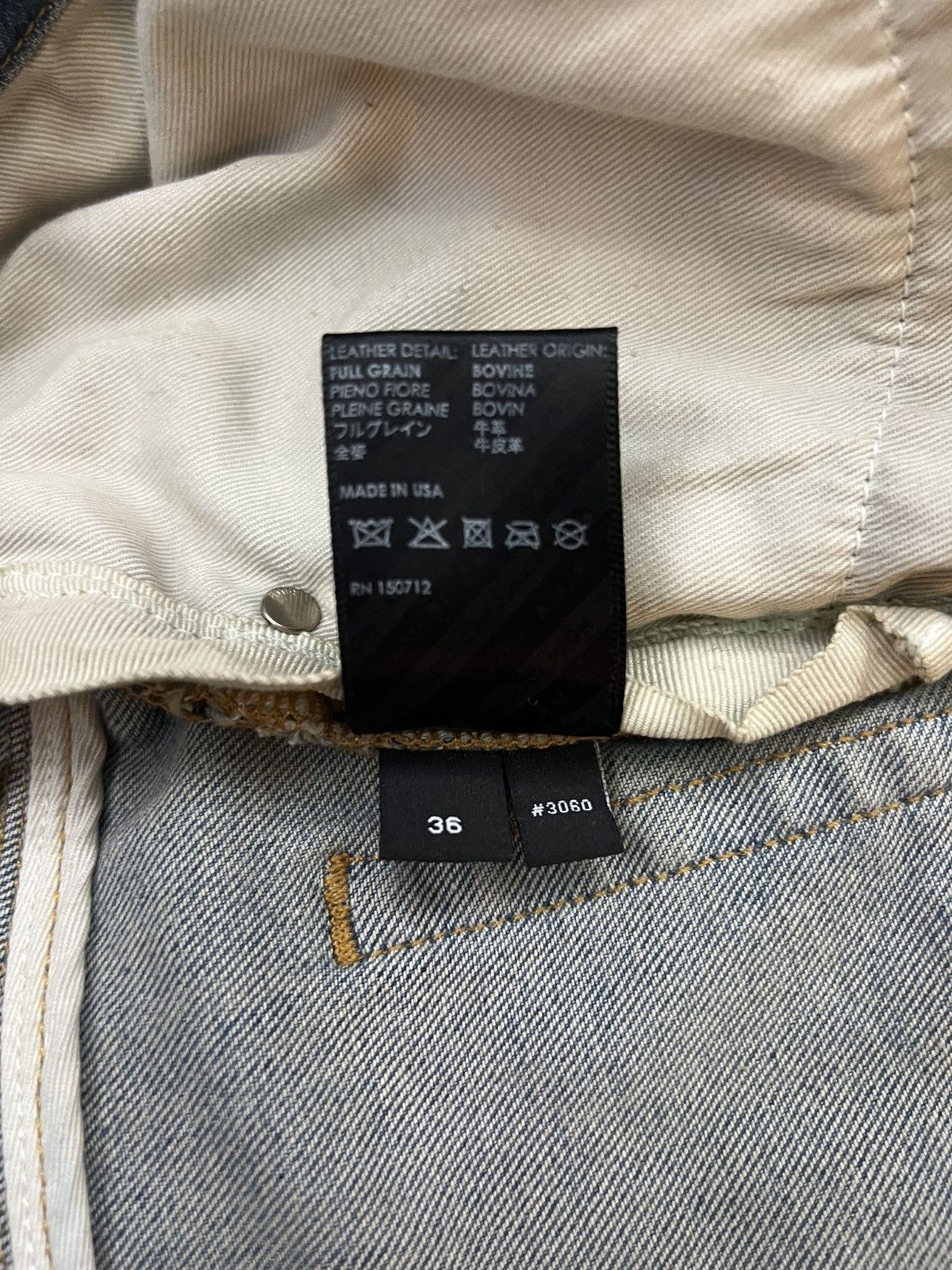 Amiri Amiri MX1 Distressed Blue Denim Jeans Thigh Patch –Size 38 . Size US 38 / EU 54 - 7 Thumbnail