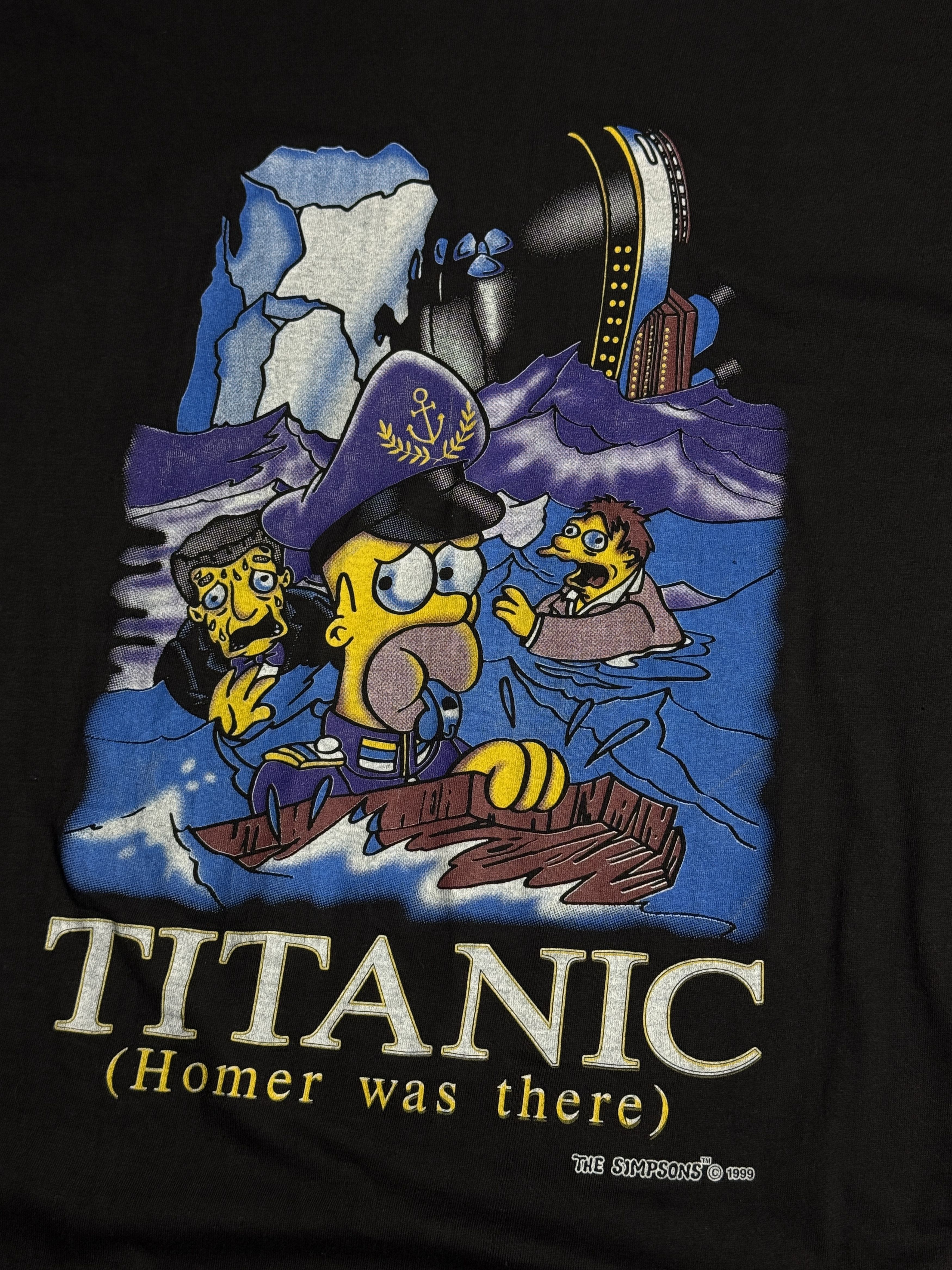 Vintage 1999 The Simpsons Titanic Homer was there vintage tshirt Size US M / EU 48-50 / 2 - 2 Thumbnail