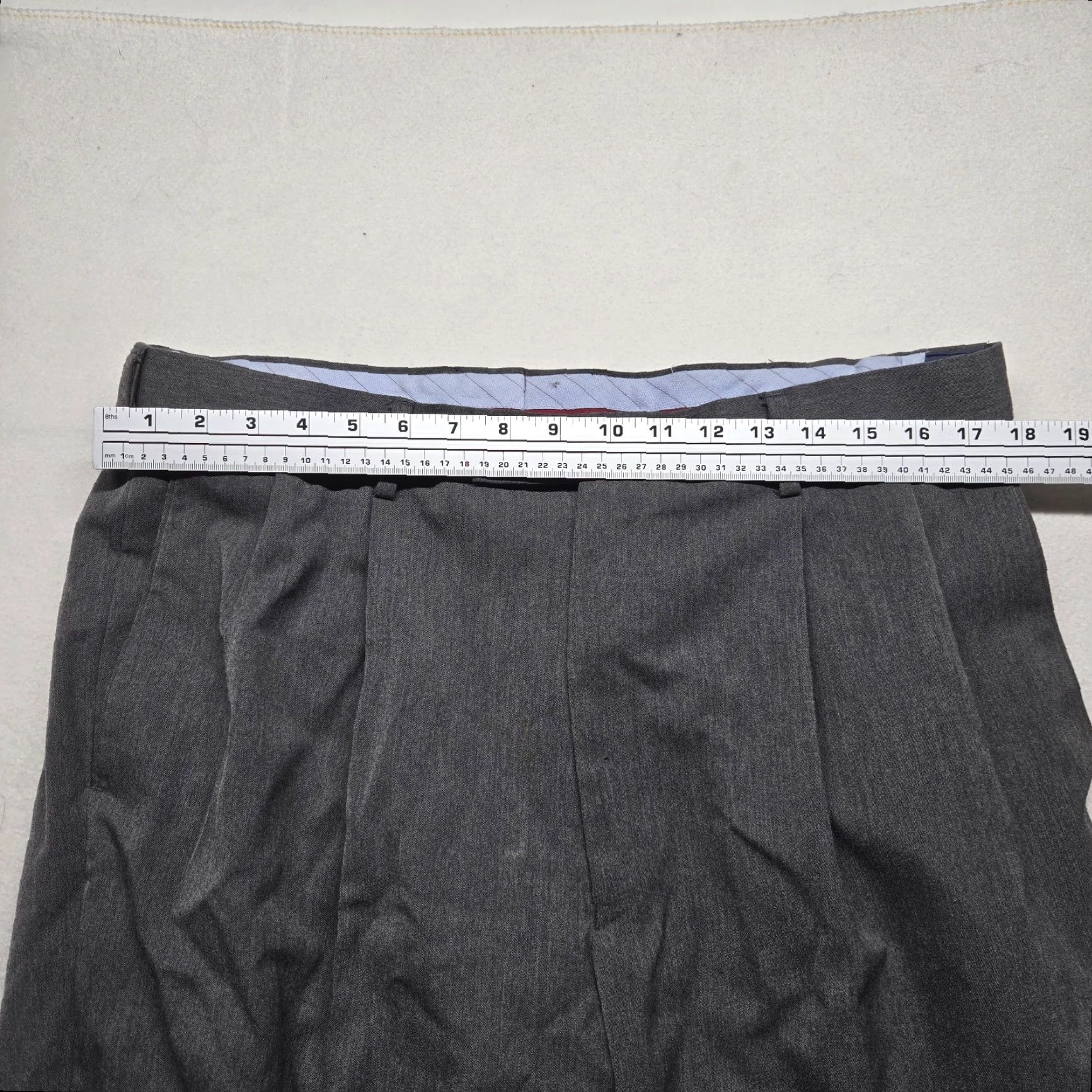 Vintage Louis Raphael Dress Pants Gray Flat Front 36 x 29 Adult Men's Regular Rayon Casual Business Size US 36 / EU 52 - 4 Thumbnail