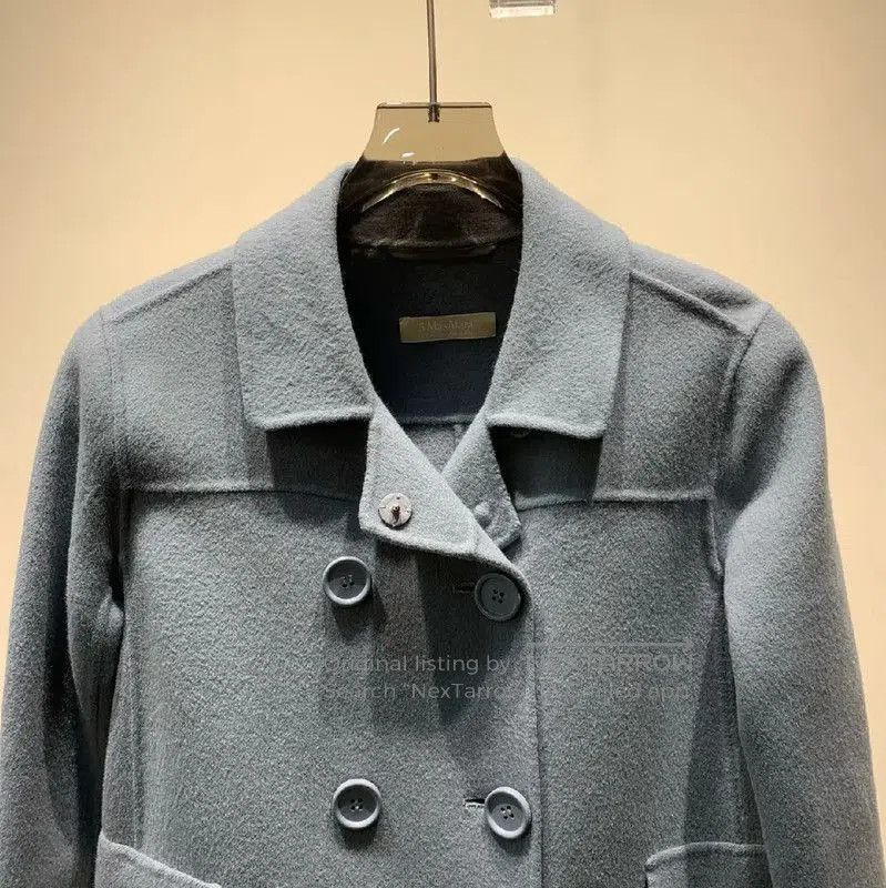 Max Mara MaxMara Blue Wool Women’s Coat . Size XXS / US 00 / IT 34 - 5 Thumbnail