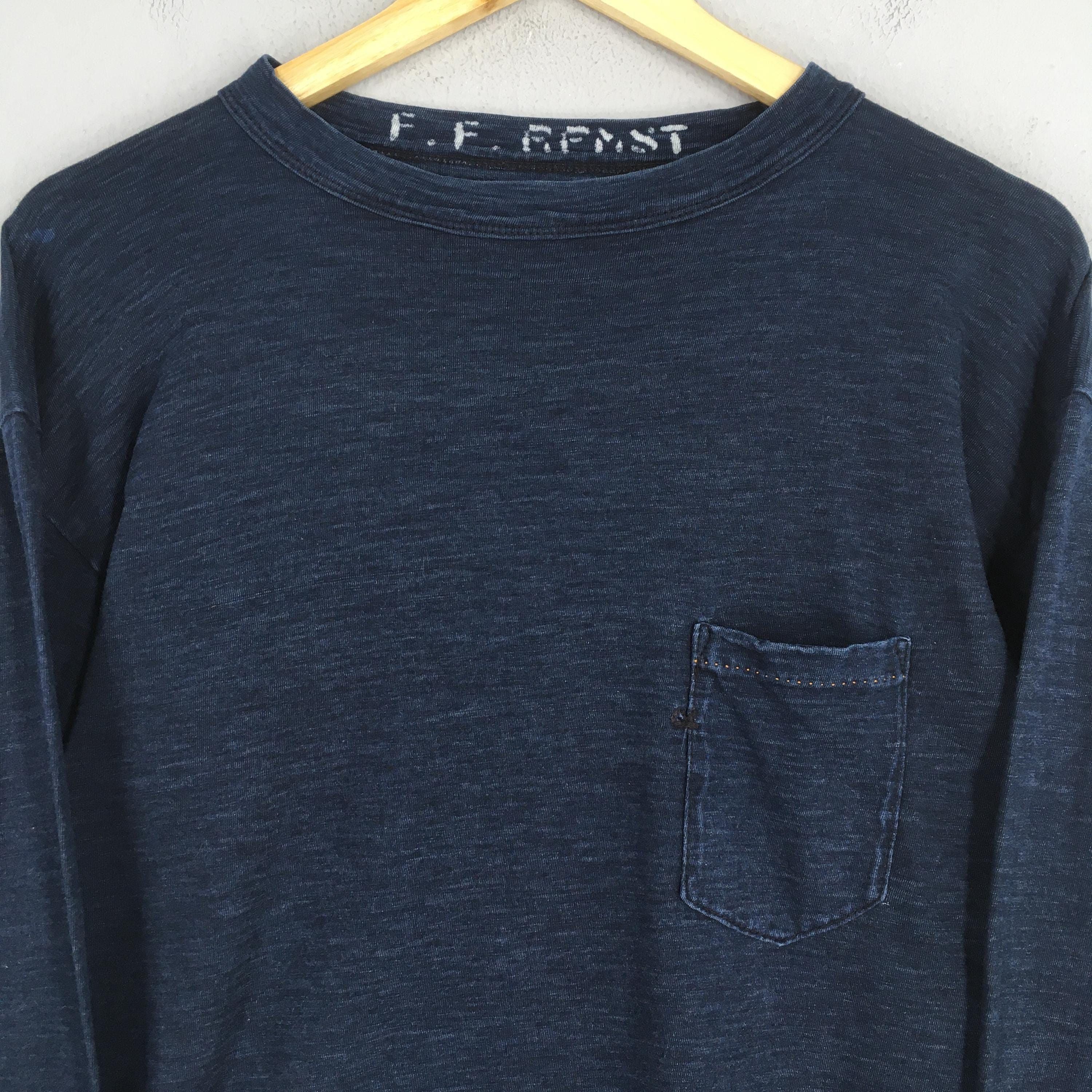 45rpm Vintage 90s 45 RPM Studio Japan Indigo Blue T shirt Medium Size US M / EU 48-50 / 2 - 2 Thumbnail