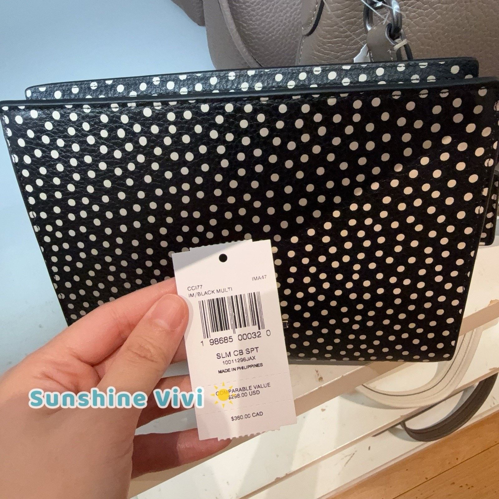 Coach NWT Coach Slim Crossbody Bag Spot Gold/Black Multi CCI77 Size ONE SIZE - 5 Thumbnail