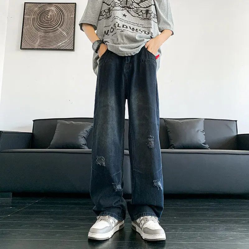 Japanese Brand × Jean Retro loose wide leg high street jeans Size US 30 / EU 46 - 6 Thumbnail