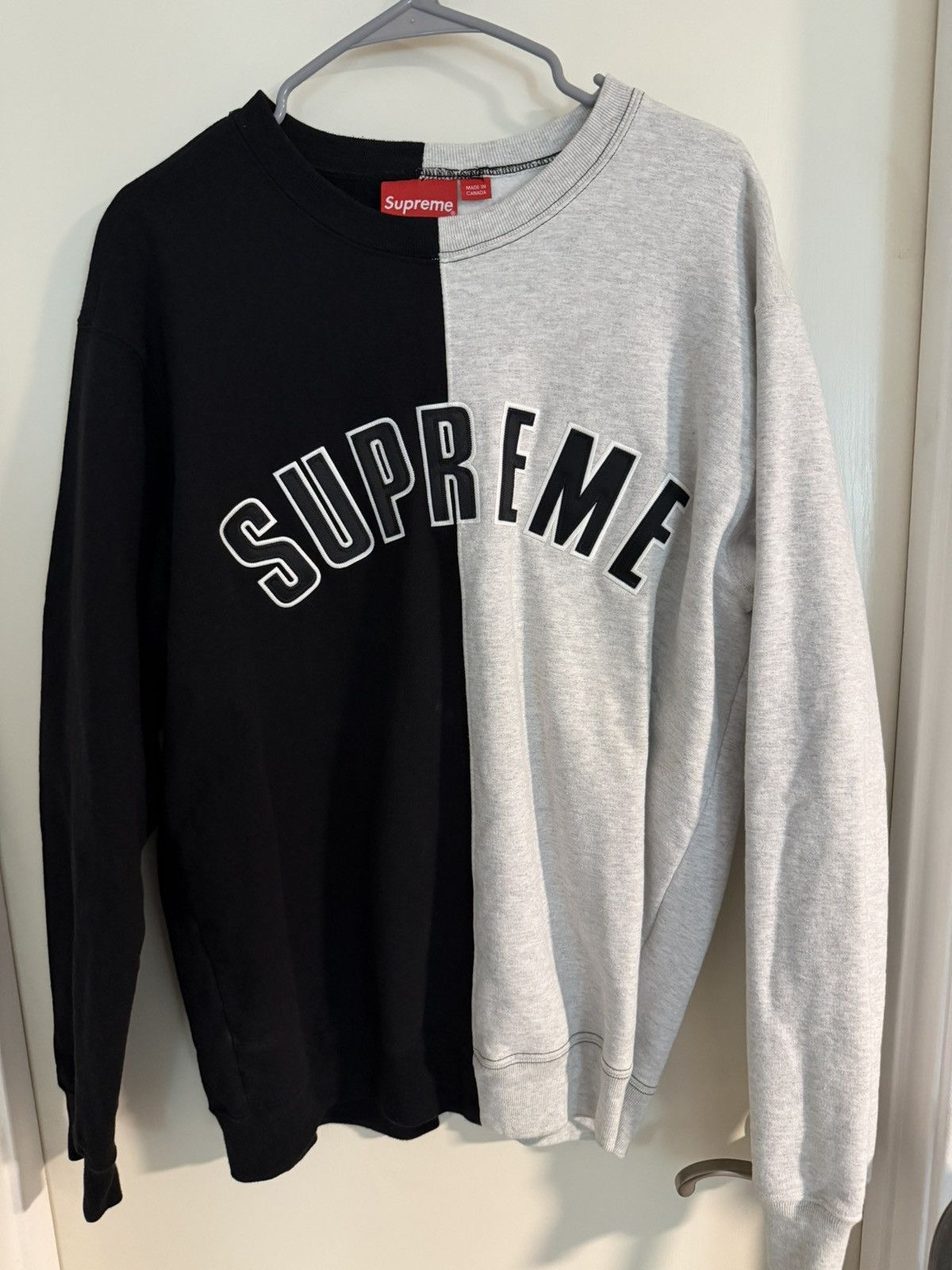 Supreme Split Two Tone Crewneck