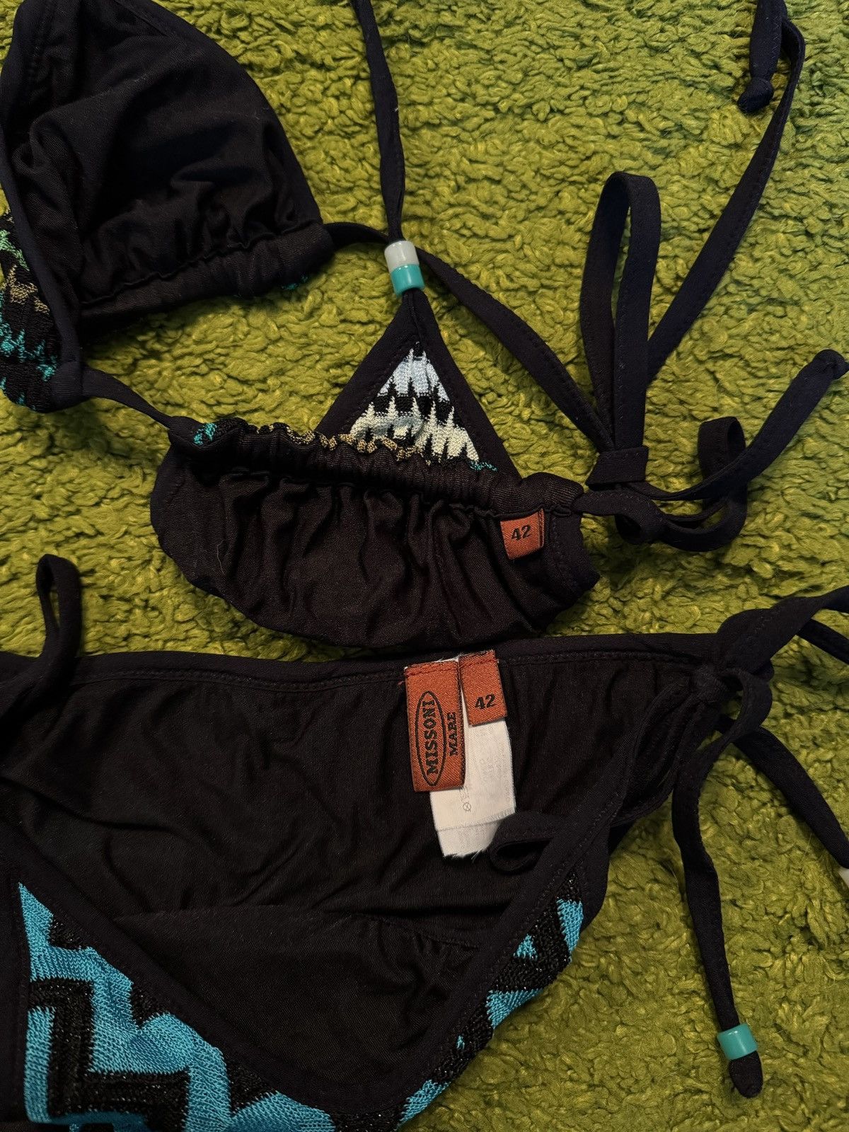 Missoni Missoni coloured zig zag pattern bikini set panties + bra Size ONE SIZE - 5 Thumbnail