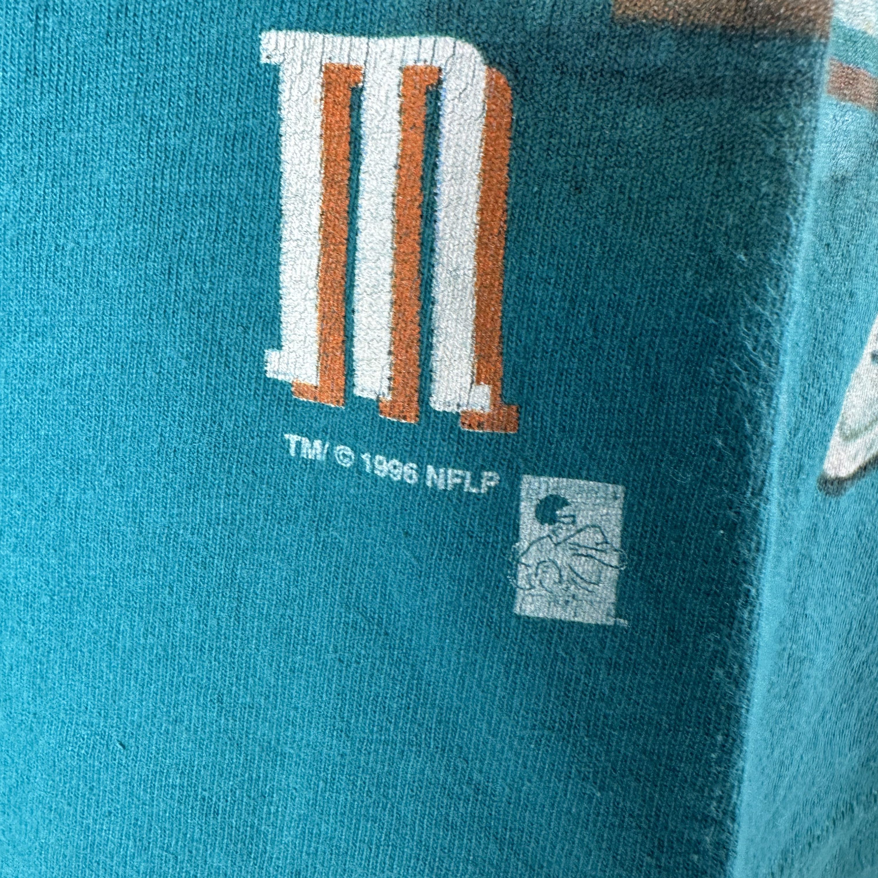 Vintage Vintage 1996 Dan Marino Miami Dolphins NFL T-Shirt Size US L / EU 52-54 / 3 - 3 Thumbnail