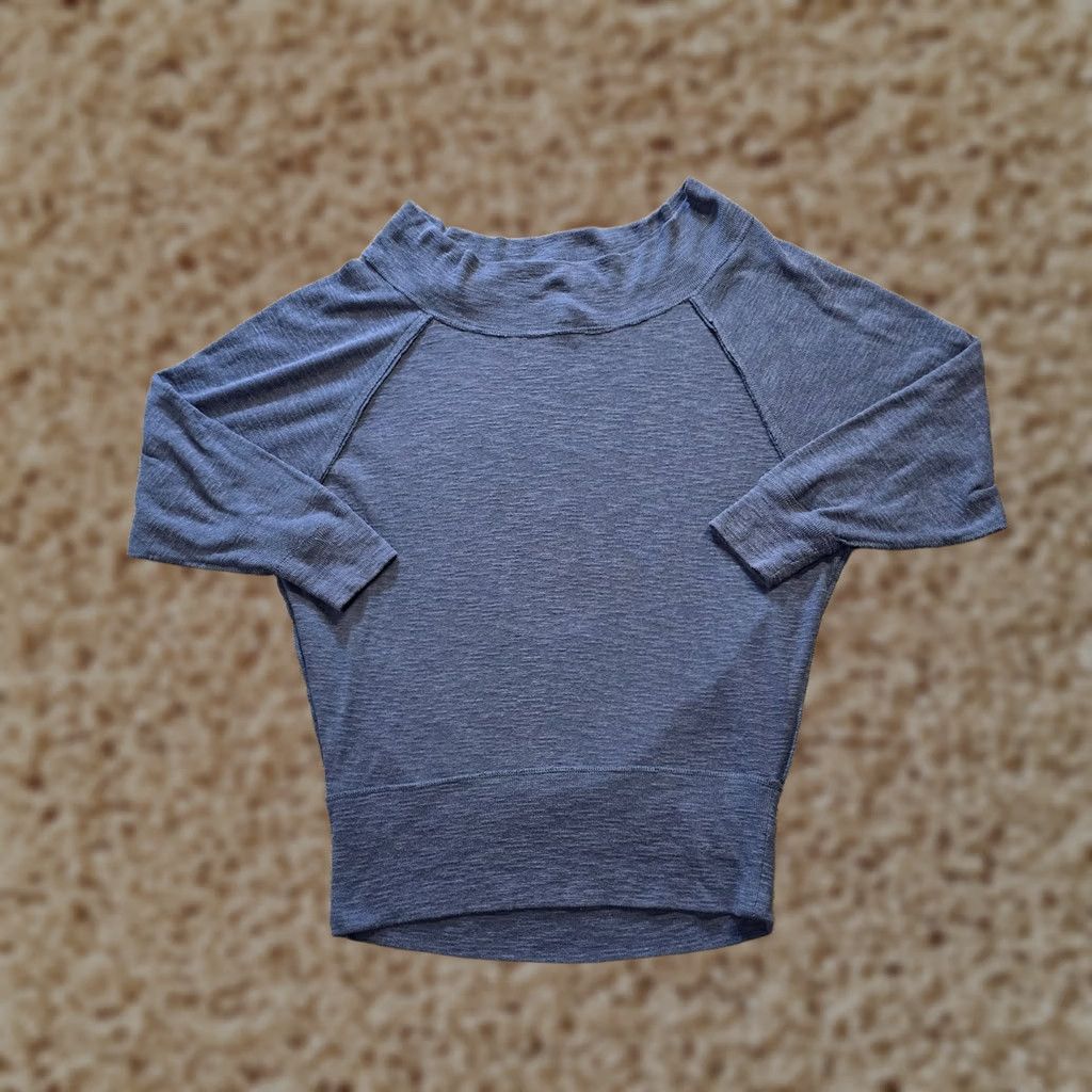 Free People Free People Sweater Medium Blue Knit Long Sleeve Top - Casual Travel Size M / US 6-8 / IT 42-44 - 1 Thumbnail