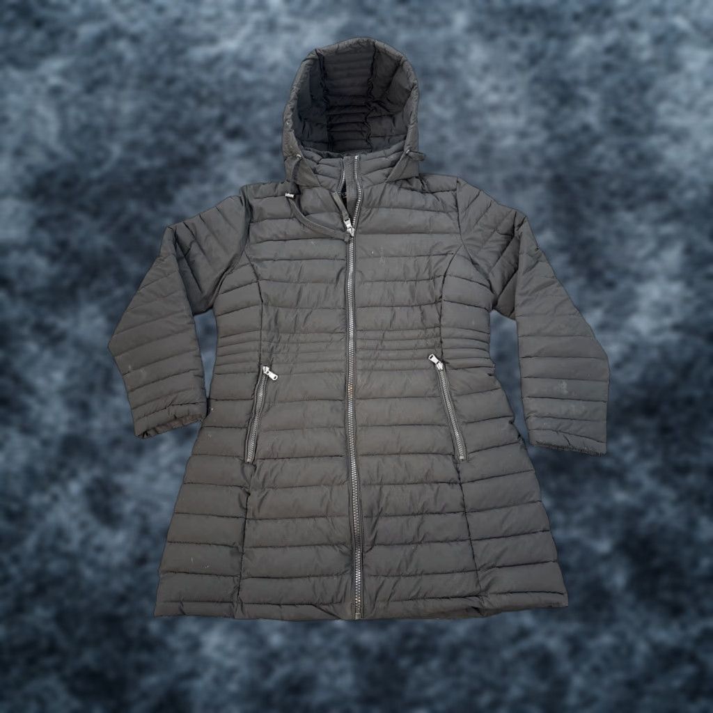 Calvin Klein Calvin Klein Hooded Puffer Jacket Womens Black Sorona Aura XL PXL Fur Collar Winter Outdoor Regular Zip Coat Size XL / US 12-14 / IT 48-50 - 1 Thumbnail