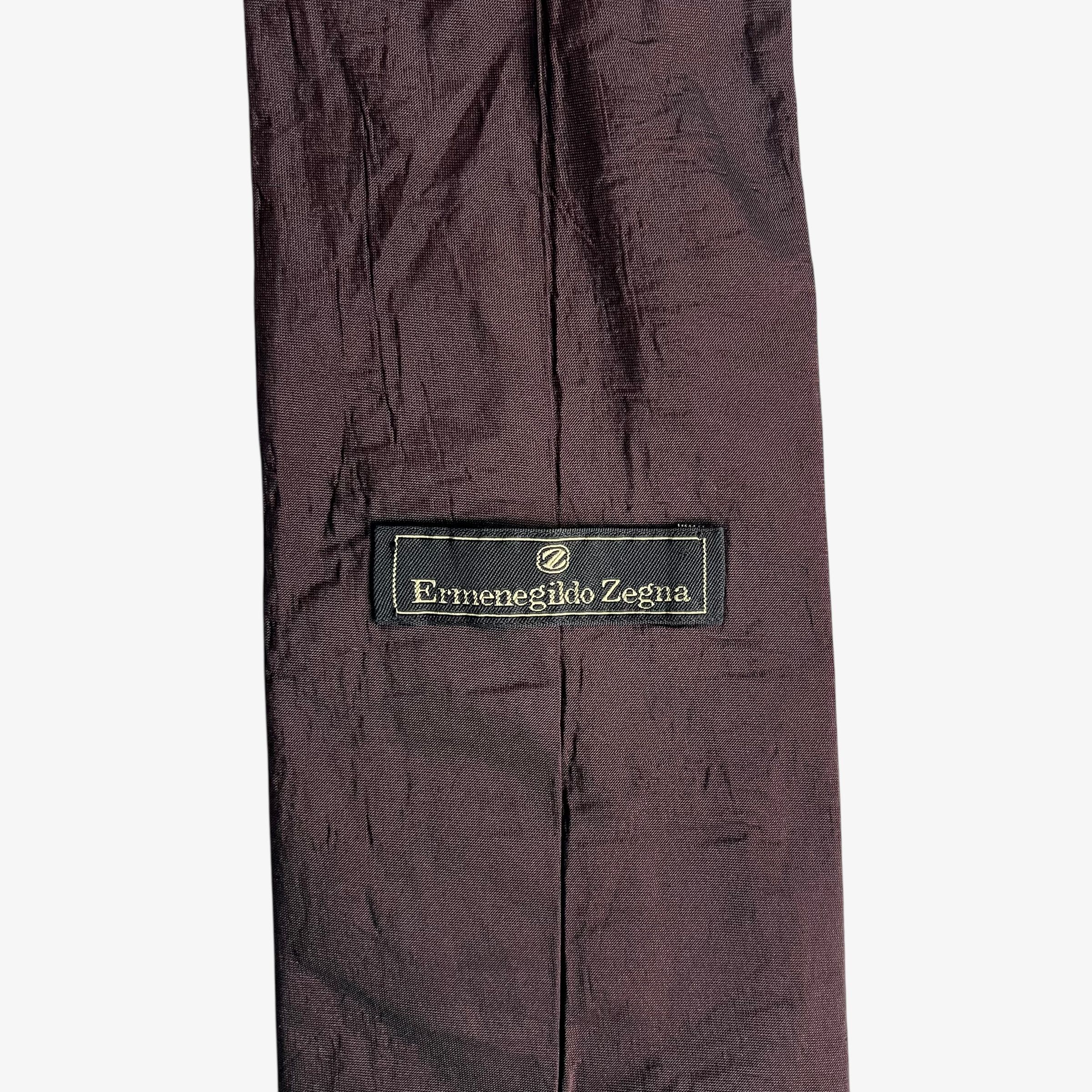 Ermenegildo Zegna Vintage 90s Ermenegildo Zegna Purple Print Silk Tie Size ONE SIZE - 2 Thumbnail