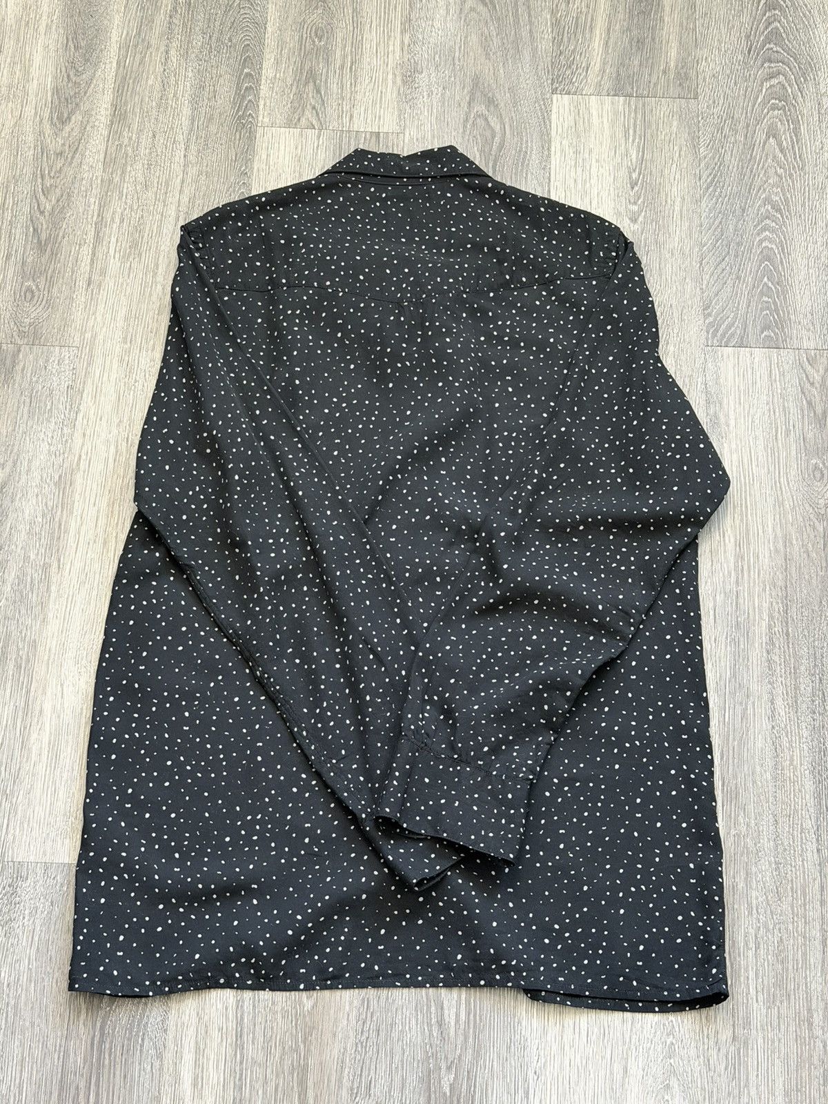 Officine Generale Officine Générale Men’s Dress Shirt - Black/White Dot, Med. Size US M / EU 48-50 / 2 - 3 Thumbnail