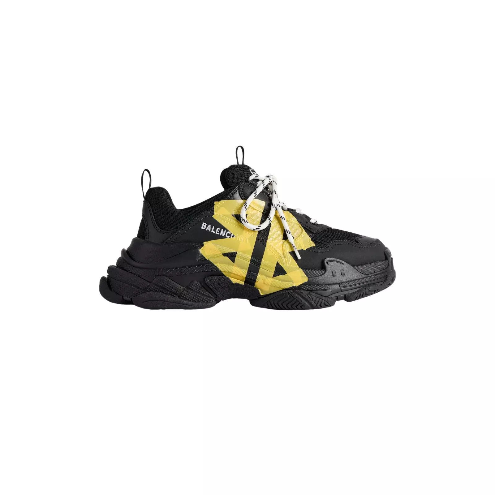BALENCIAGA Triple S Tape Black/Yellow Women's Sneakers