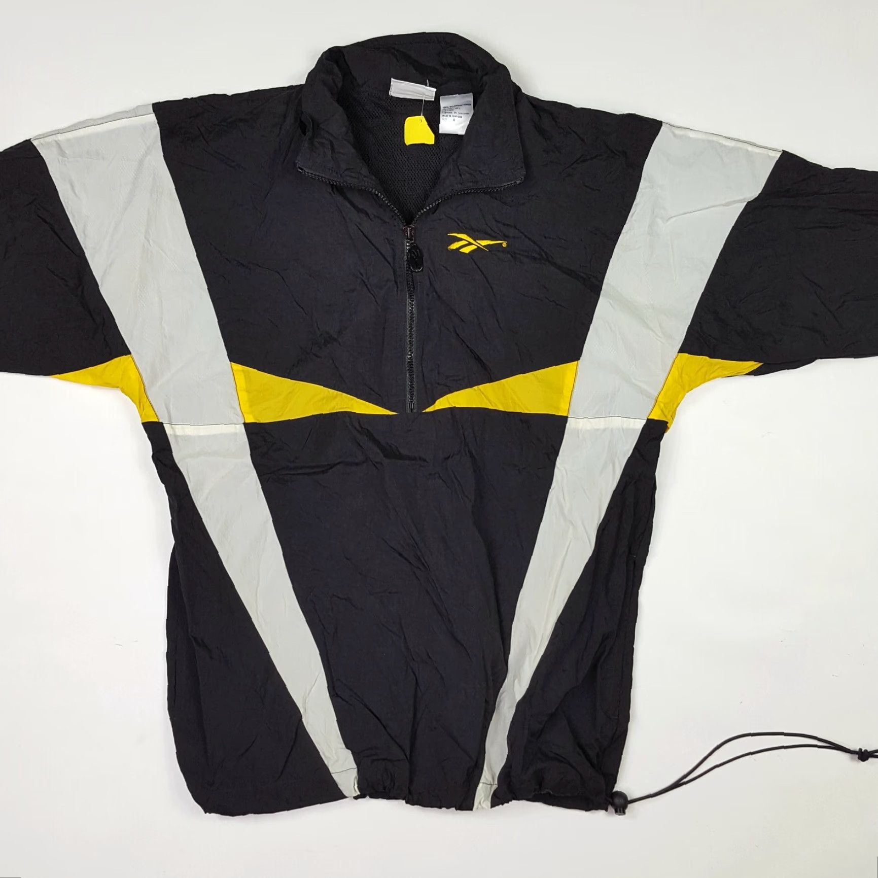 Reebok VINTAGE Reebok Windbreaker 1/2 Zip Logo Jacket Black Mens Small 90s Retro Sports Slv Short Sleeve? Size US S / EU 44-46 / 1 - 4 Thumbnail