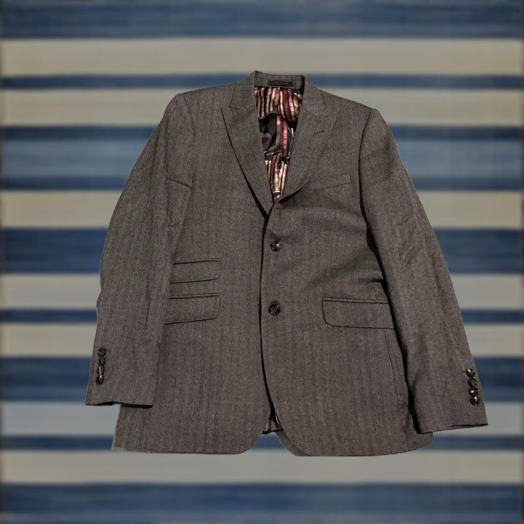 Ted Baker VINTAGE Ted Baker London Endurance Gray Wool Blazer Jacket Sport Coat Mens 38R Size 38R - 1 Thumbnail