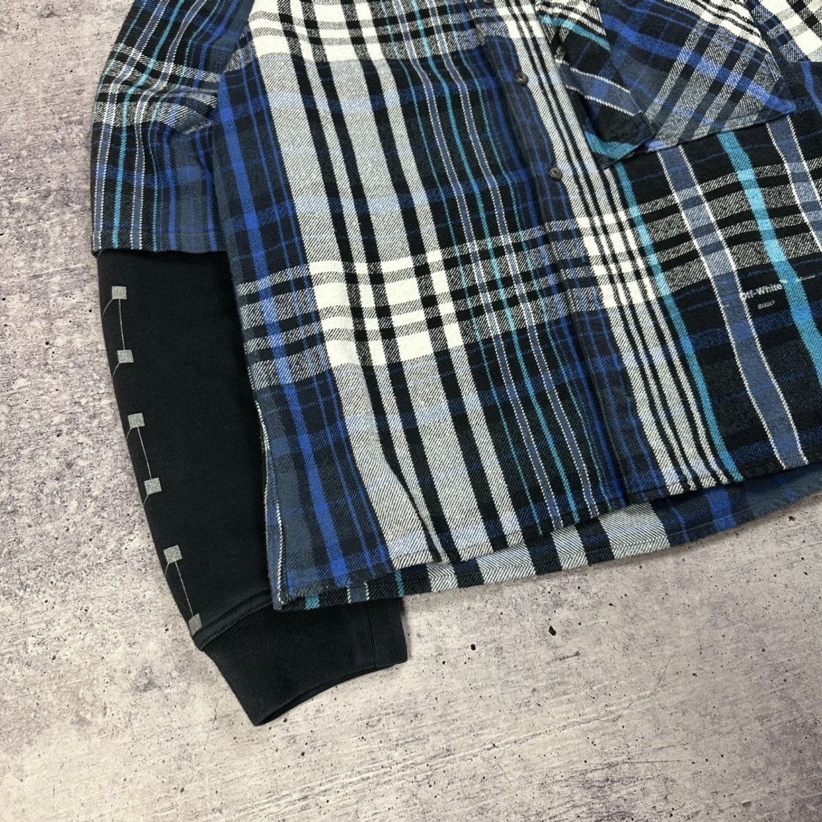 Off-White Off-White Flannel Shirt Patchwork Diagonal Arrows Graphic Size US S / EU 44-46 / 1 - 5 Thumbnail