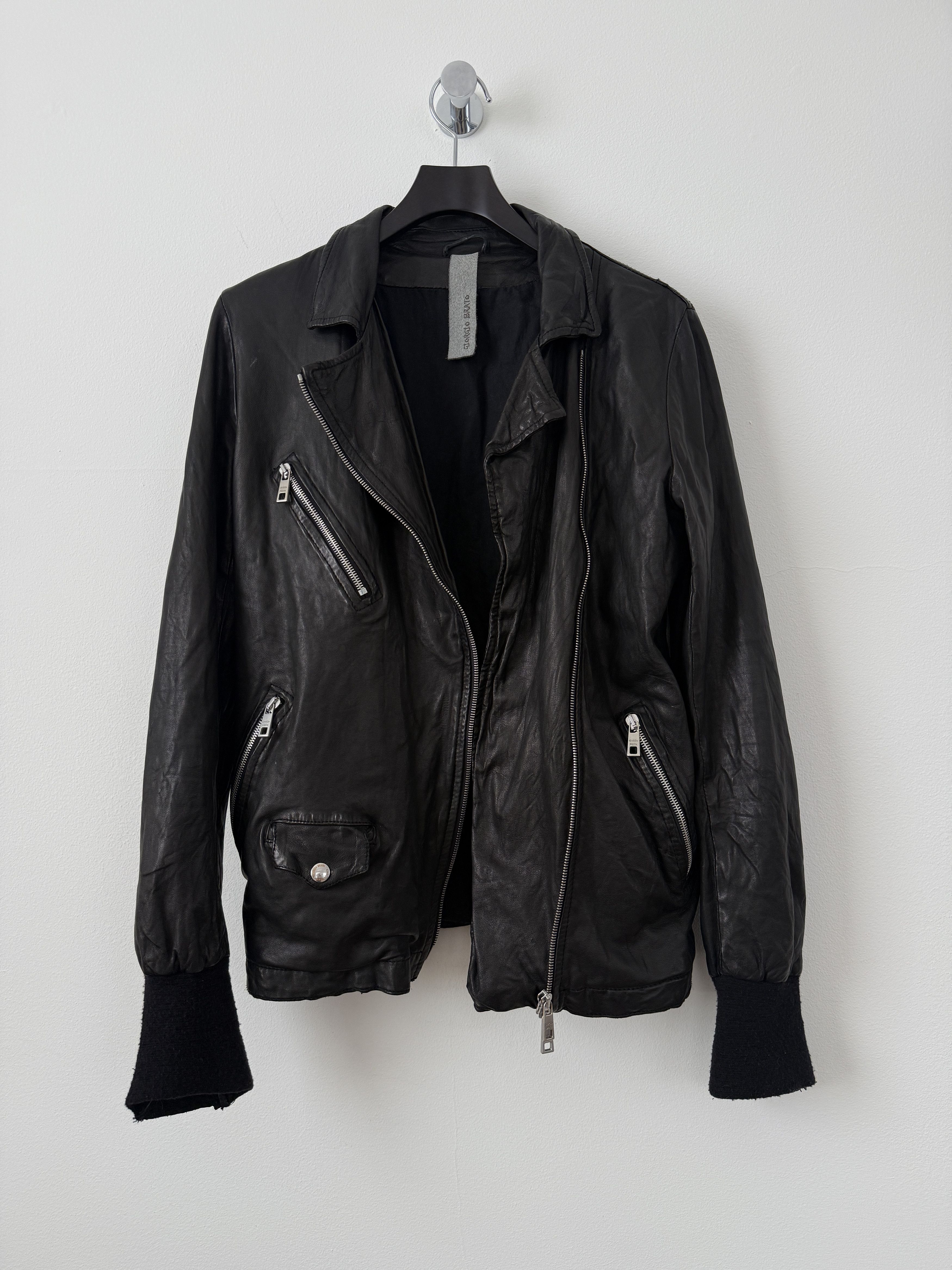 Giorgio Brato Leather Zipper Moto Jacket Size M / US 6-8 / IT 42-44 - 2 Thumbnail