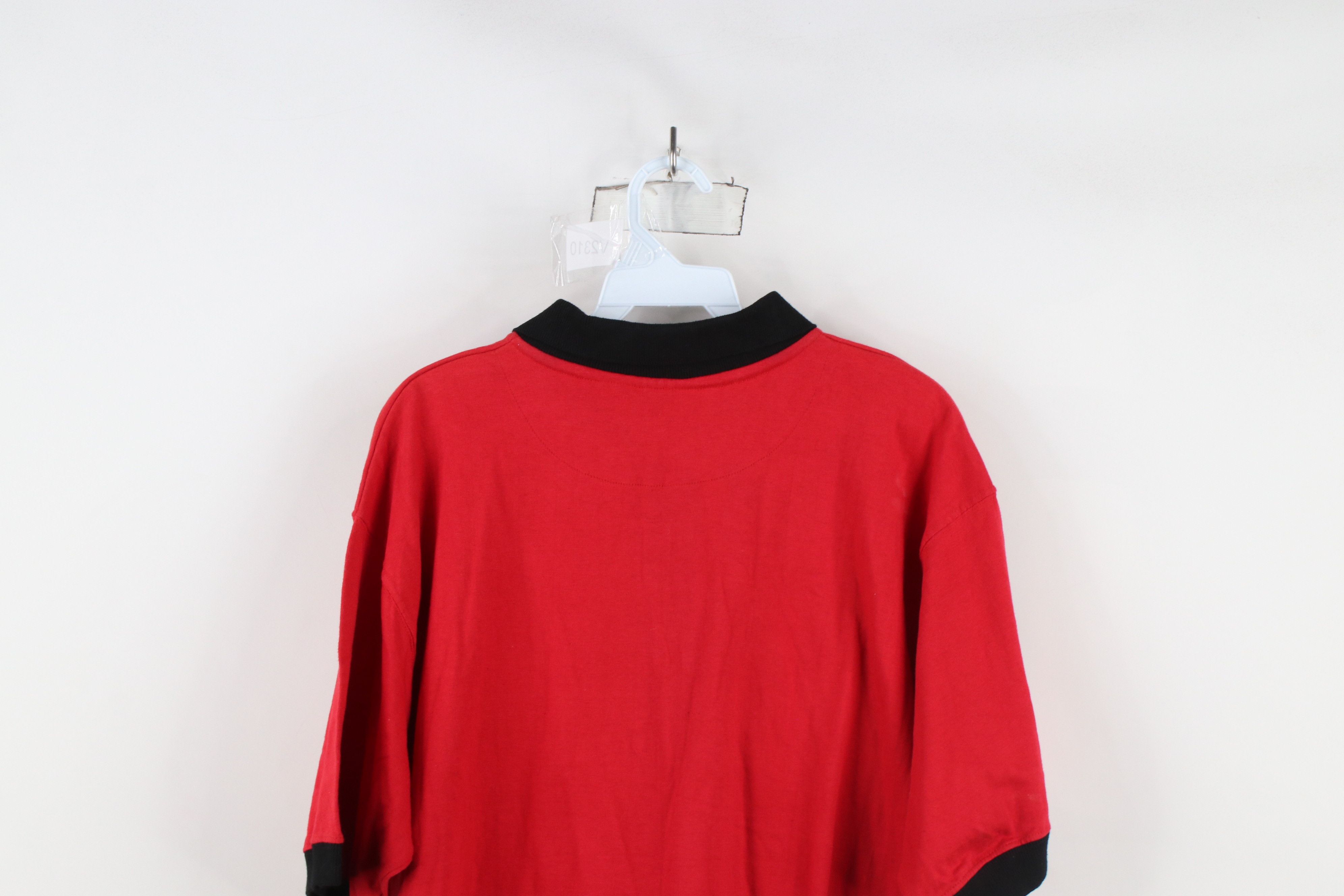 Vintage Vintage 90s Spell Chicago Bulls Basketball Polo Shirt Red Size US M / EU 48-50 / 2 - 13 Thumbnail