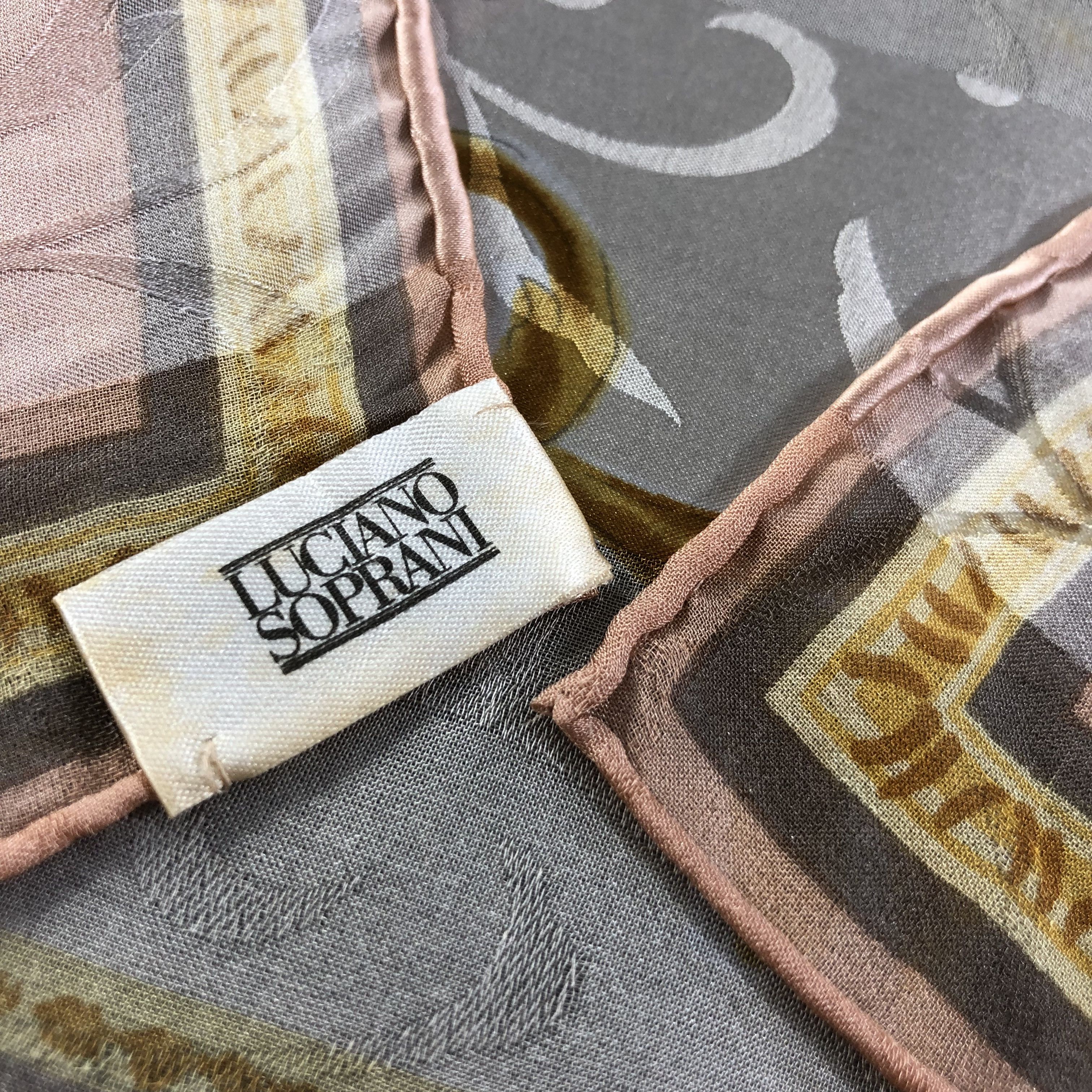 Vintage Vintage Luciano Soprani Slit Thread Silk Scarf M692 Size ONE SIZE - 8 Thumbnail