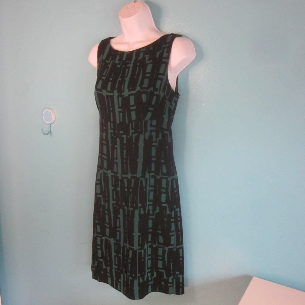 MILLY Milly Womens Green Black Business Sheath Dress Size 6 Size M / US 6-8 / IT 42-44 - 14 Thumbnail