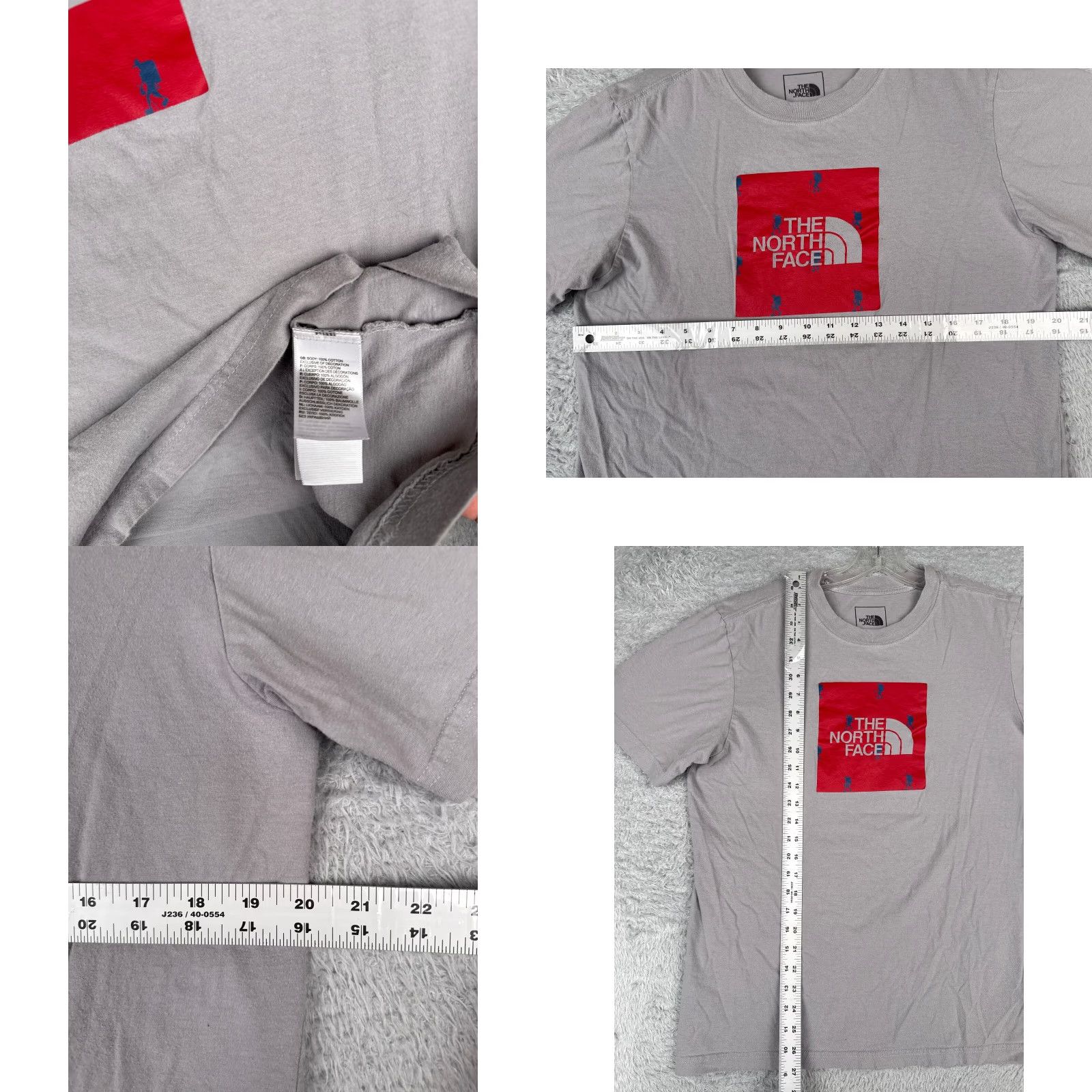 The North Face The North Face Outdoor Shirt Adult Medium Gray Cotton Short Sleeve Crew Neck Hiker Mens Size US M / EU 48-50 / 2 - 8 Thumbnail