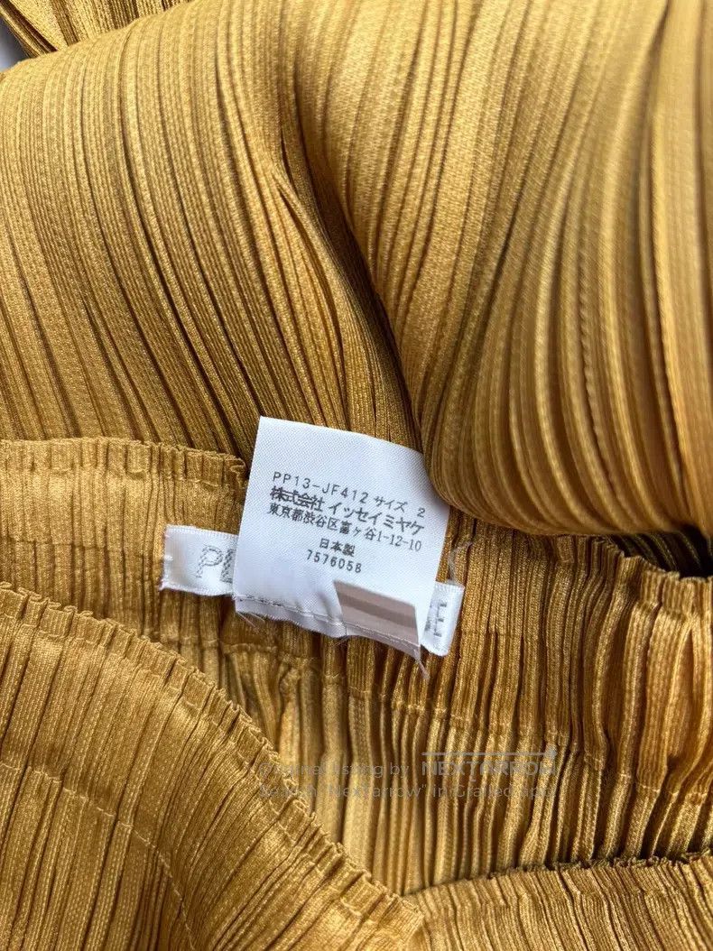 Issey Miyake Issey Miyake Ginger yellow pleated straight-leg pants Size 25" / US 0 / IT 36 - 5 Thumbnail